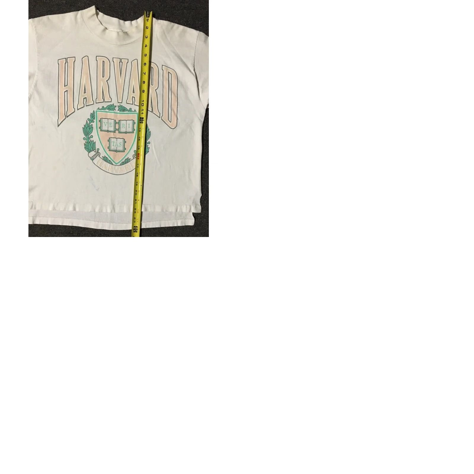 Vintage VINTAGE Harvard University Crop Shirt M White 90s 80s College Grunge Single Stitch Womens USA Size M / US 6-8 / IT 42-44 - 9 Thumbnail