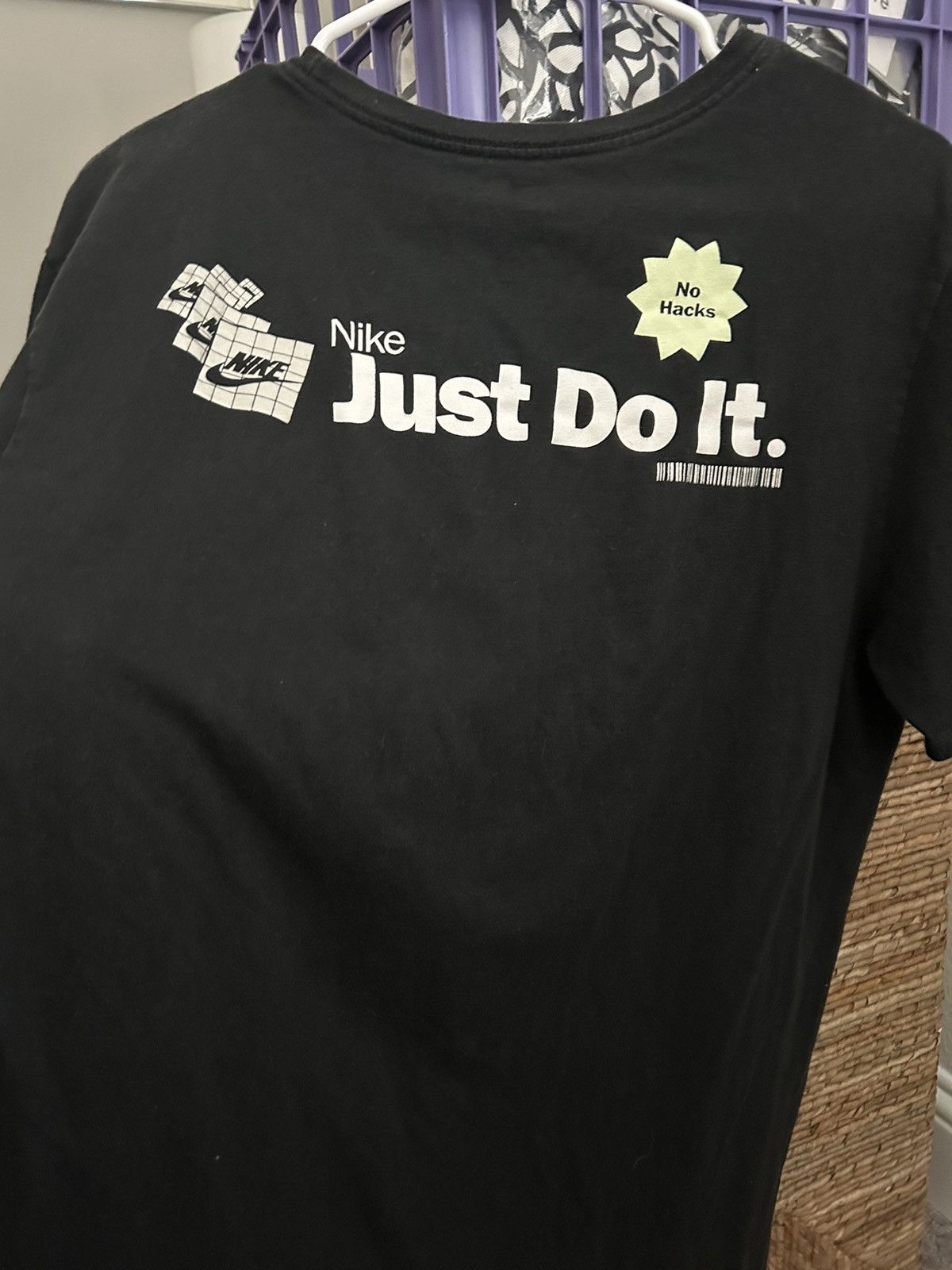 Nike Nike “No Hacks” Just Do It Tee (Black) Size US L / EU 52-54 / 3 - 5 Thumbnail