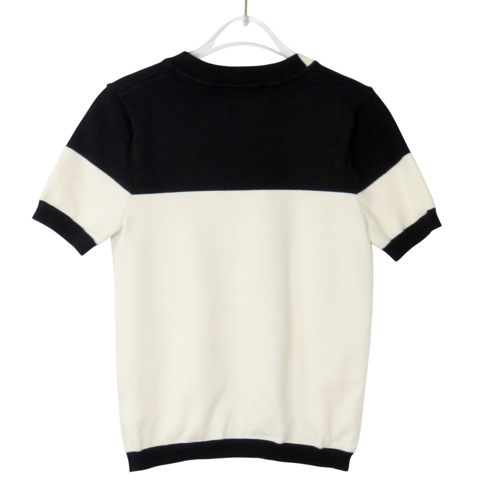 Shein Shein Black White Colorblock Knit Top Short Sleeve Medium Size M / US 6-8 / IT 42-44 - 4 Thumbnail