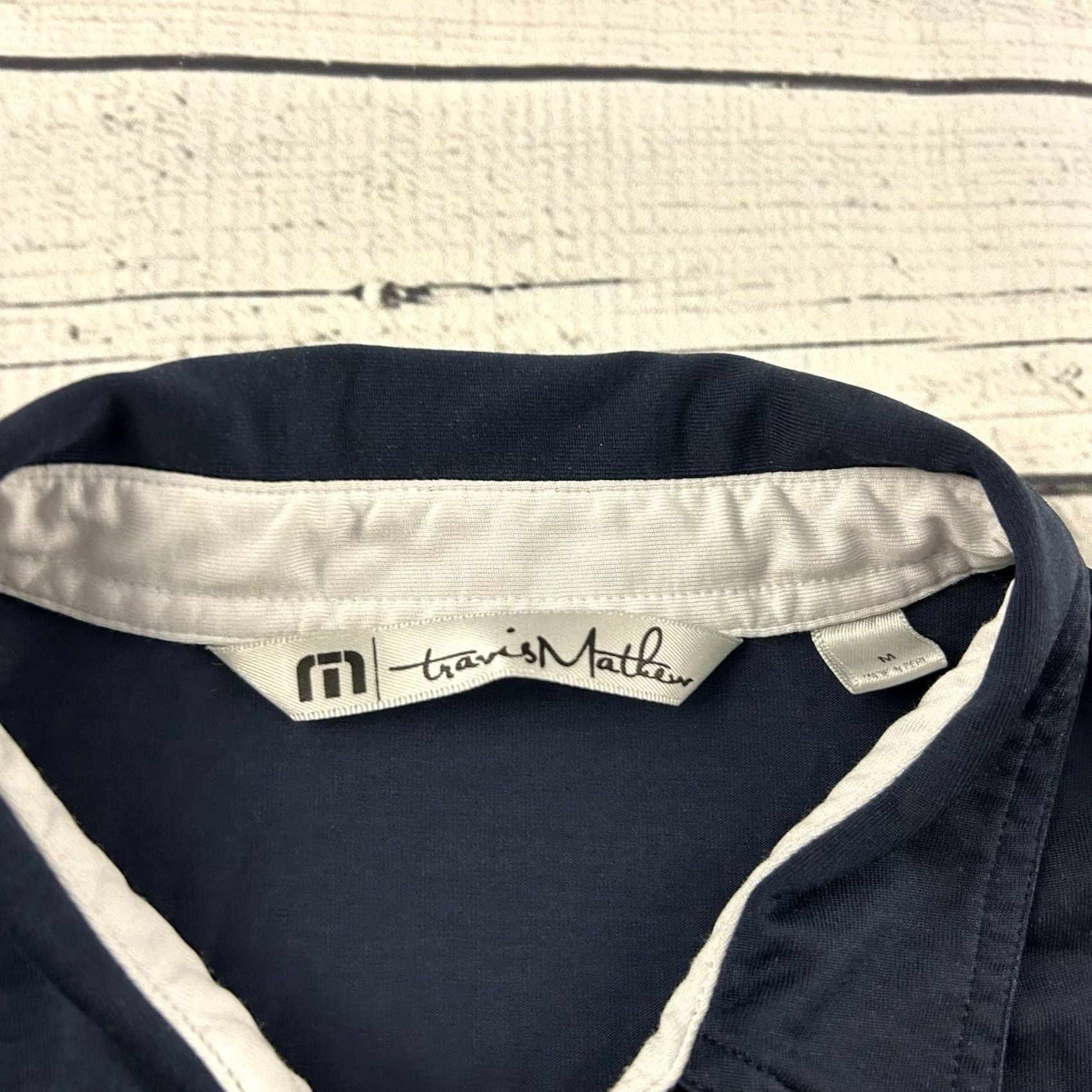 TravisMathew Travis Mathew Short Sleeve Golf Polo Shirt Men's M Blue Shirt Size US M / EU 48-50 / 2 - 2 Thumbnail
