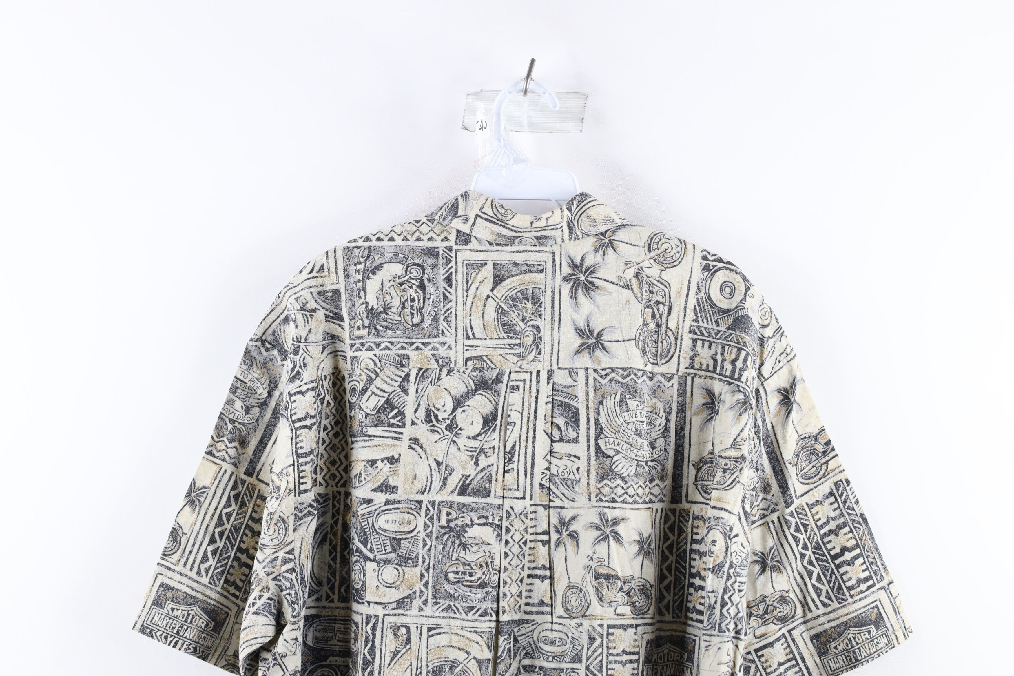Harley Davidson Vintage 90s Harley Davidson Print Hawaiian Button Shirt USA Size US XL / EU 56 / 4 - 8 Thumbnail