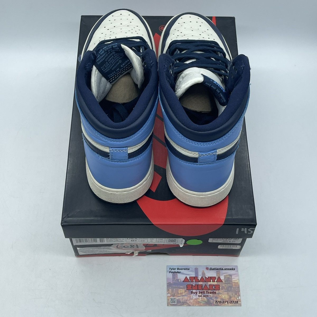 Jordan Brand Air Jordan 1 high obsidian Size US 6.5 / EU 39-40 - 6 Thumbnail
