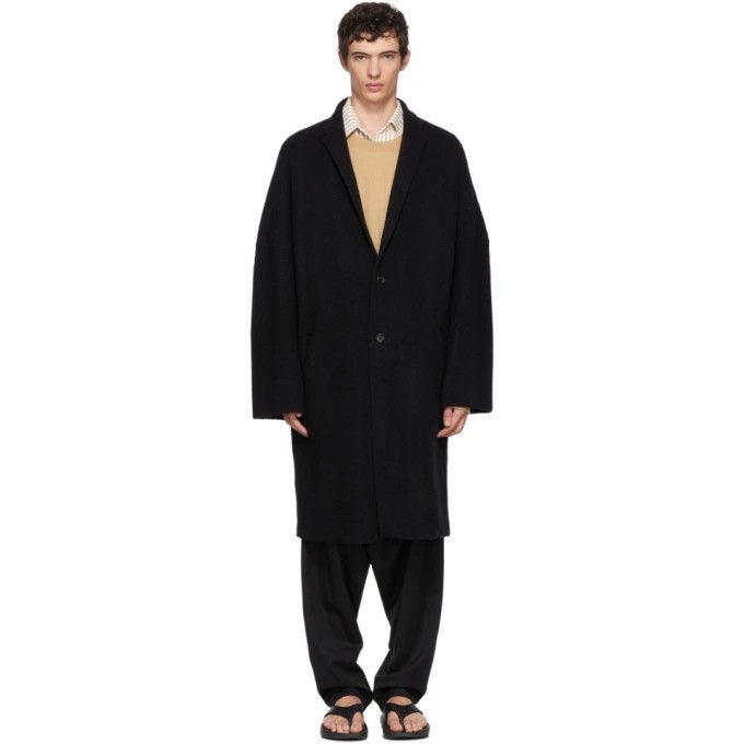 Sulvam Sulvam “Hitoe” Coat – Black Size US M / EU 48-50 / 2 - 1 Thumbnail