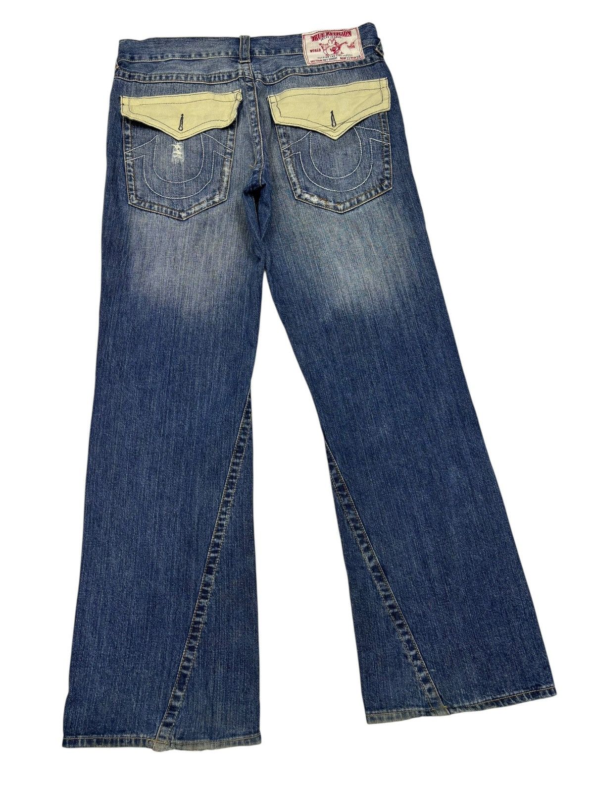 True Religion 🔥TRUE RELIGION Joey Super T Flared Jean Distressed Denim Size US 36 / EU 52 - 4 Thumbnail