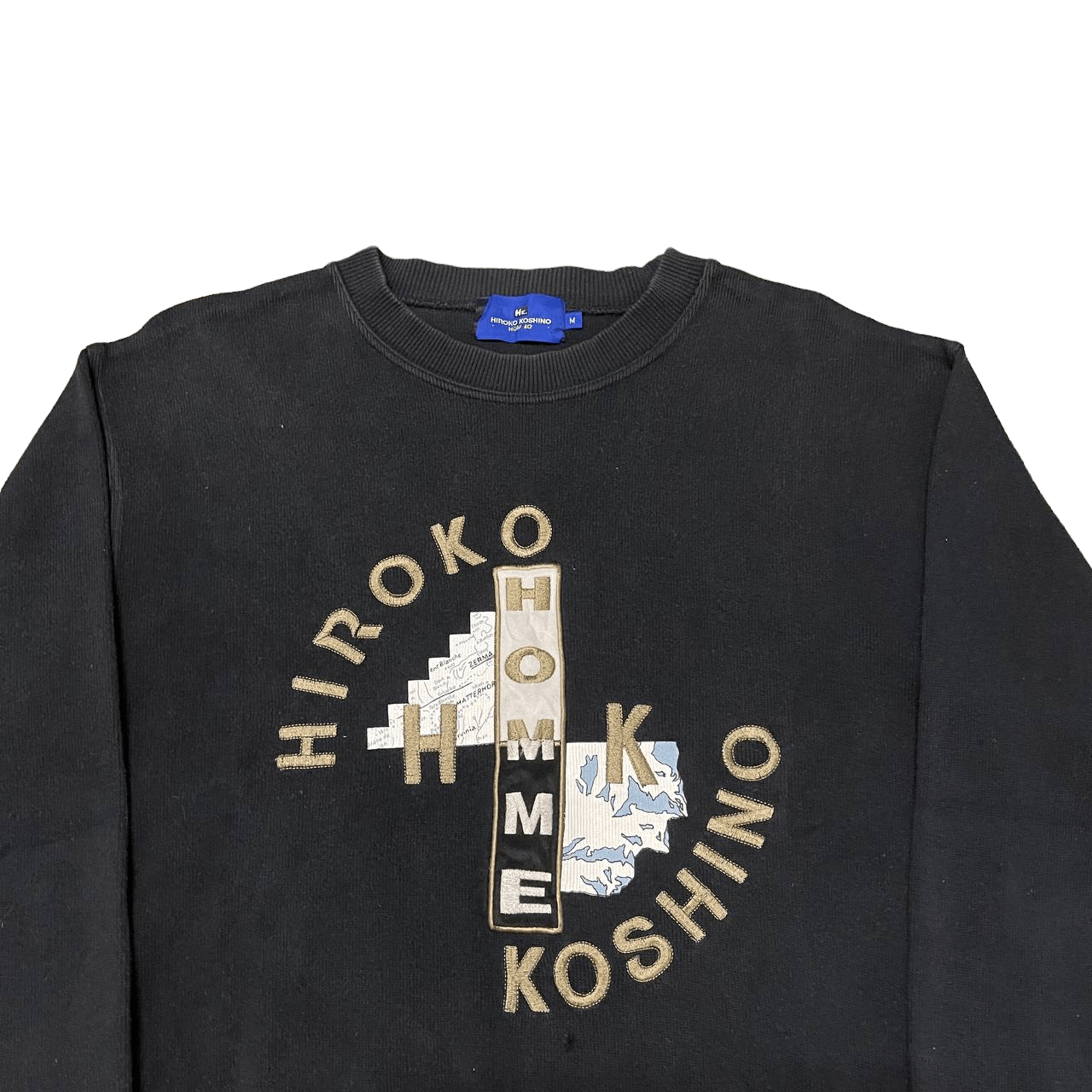 Hiroko Koshino Homme Rare🔥 Vintage Hiroko Koshino Homme Sweatshirt Embroidery Size US M / EU 48-50 / 2 - 2 Thumbnail