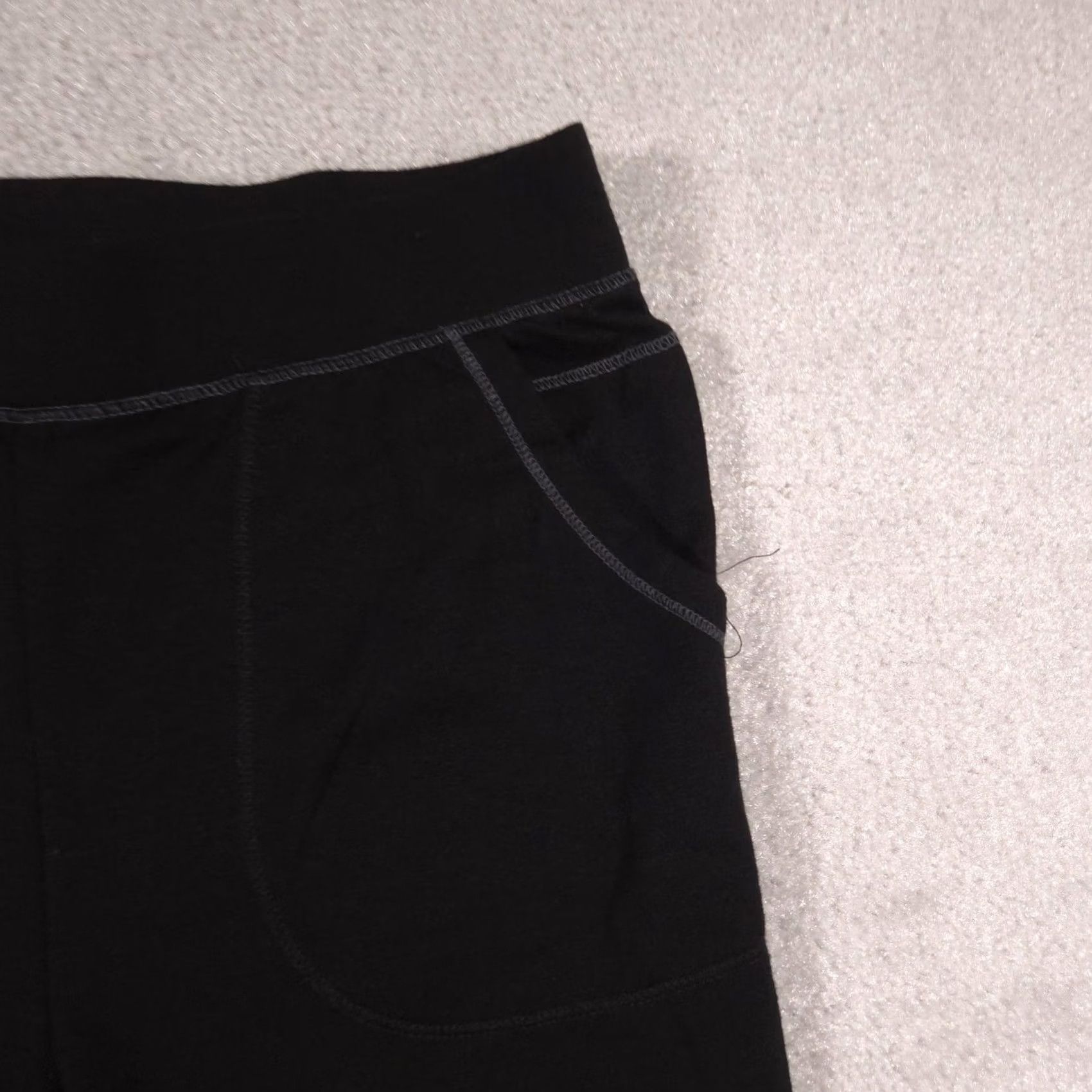 Vintage ClimateRight by Cuddl Duds Leggings Womens Small Black Mid Rise Ankle Pockets Size 28" / US 6 / IT 42 - 4 Thumbnail