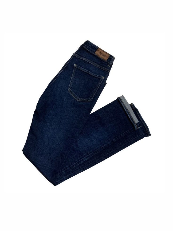 Acne Studios × Jean Acne Needle Soft Raw Jeans Pants Denim Faded Dark Wash 31/34 Size 31" - 1 Thumbnail