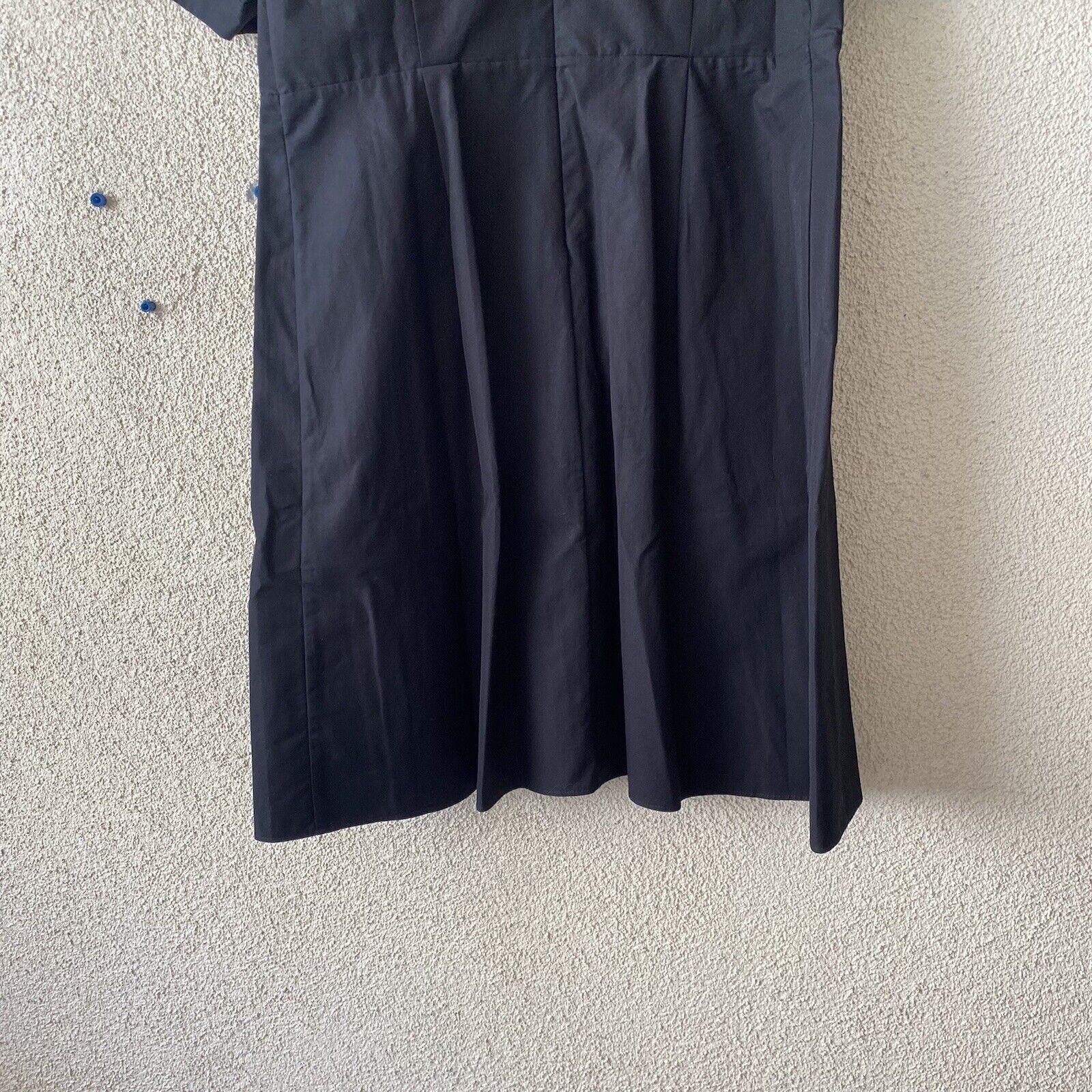 Victoria Beckham Victoria Beckham Womens Dress Black Front Pleated Short Slee Size XL / US 12-14 / IT 48-50 - 8 Thumbnail