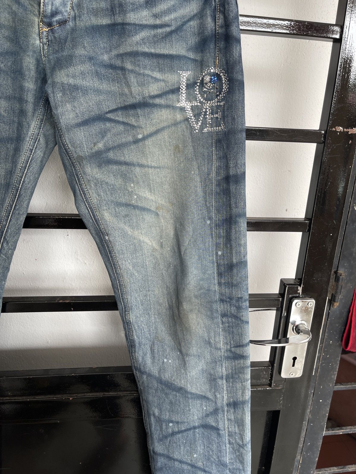 FranCisT MOR.K.S Very Rare Design Distressed Mor.K.S Jeans Size US 33 - 2 Thumbnail