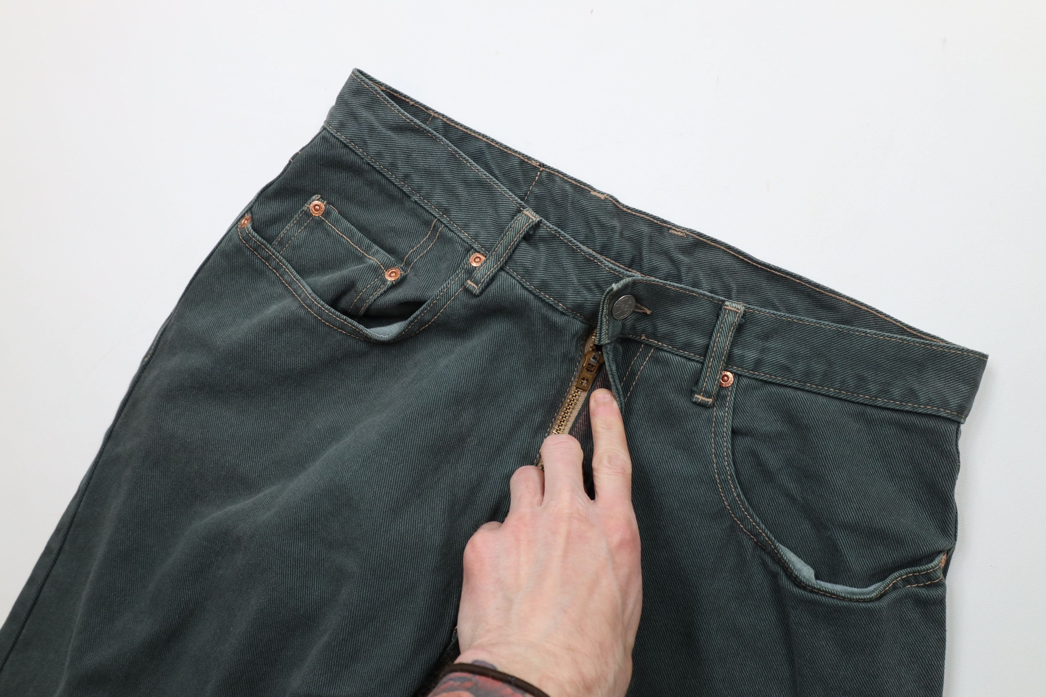 Lucky Brand × Vintage Vintage 90s Lucky Brand Jeans Fit Denim Jeans Green USA Size US 32 / EU 48 - 6 Thumbnail