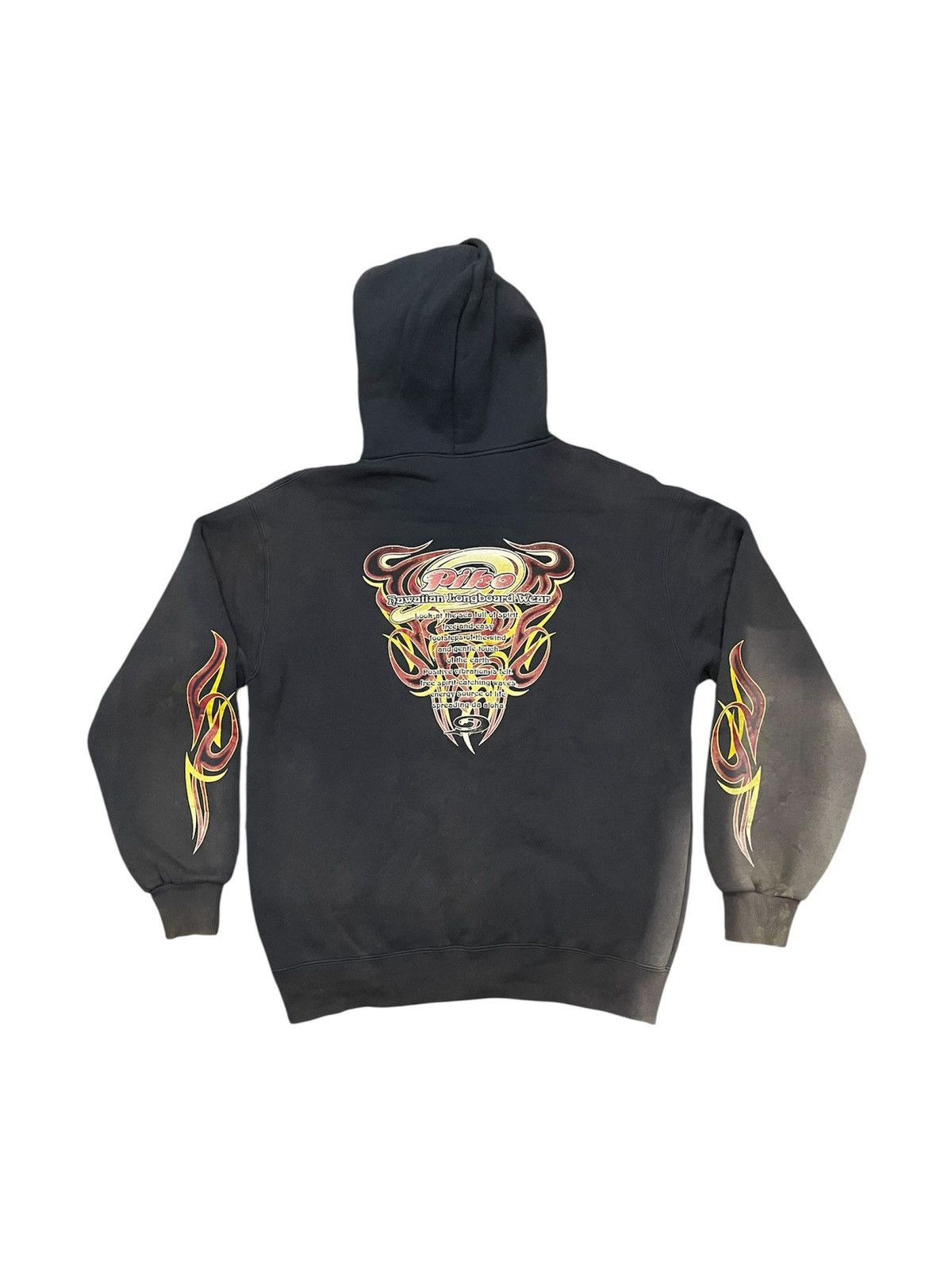 Sun Surf 2000s PIKO HAWAIIAN LONGBOARD WEAR SUN FADED TRIBAL HOODIE Size US L / EU 52-54 / 3 - 1 Thumbnail