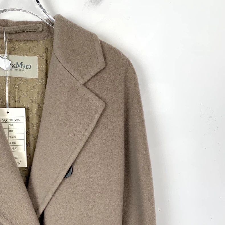 Max Mara Max Mara 101801 Series Khaki Lapel Double Breasted Belted Size XXS / US 00 / IT 34 - 3 Thumbnail