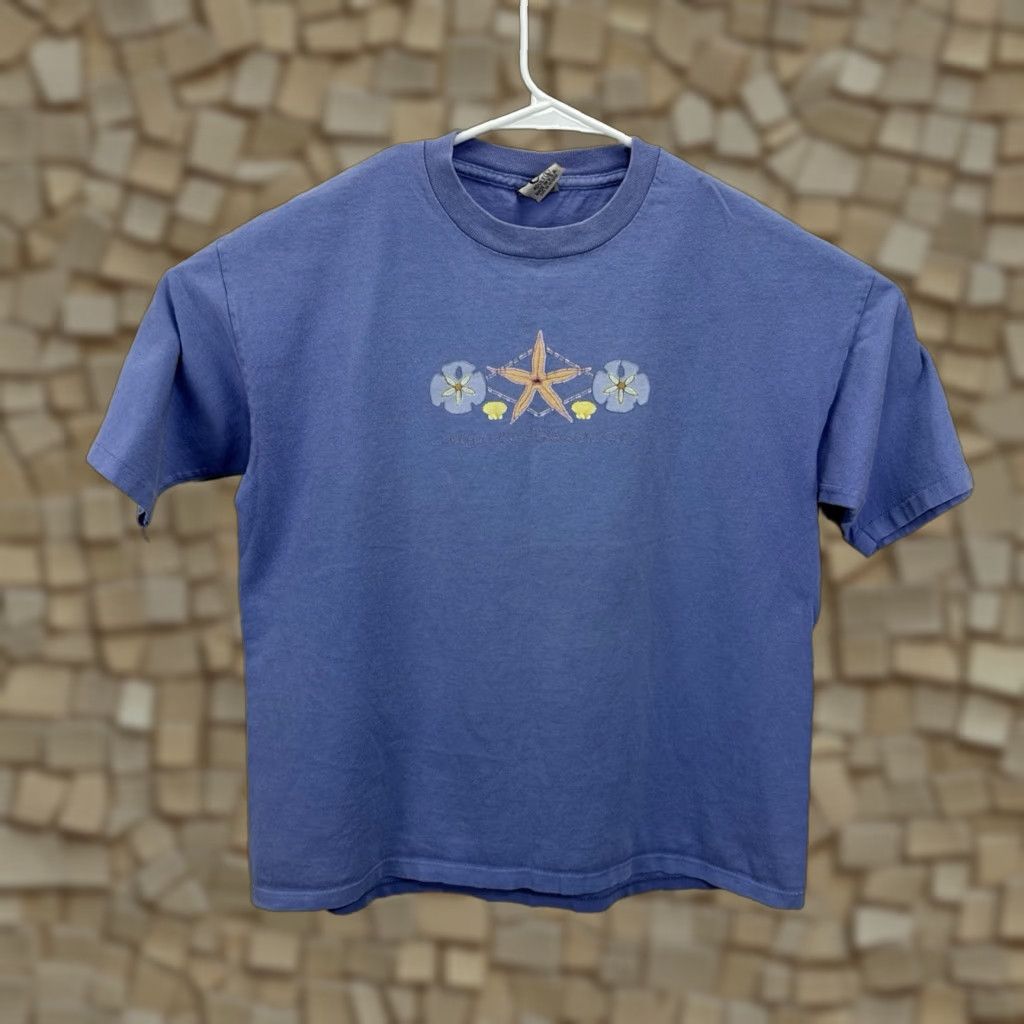 Vintage VINTAGE South Carolina Myrtle Beach Sea Shell Beach T Shirt Large Purple 90s Beach Shell Ocean Graphic Print Cal Cru Unisex Adults KS 1990s Size US L / EU 52-54 / 3 - 1 Thumbnail