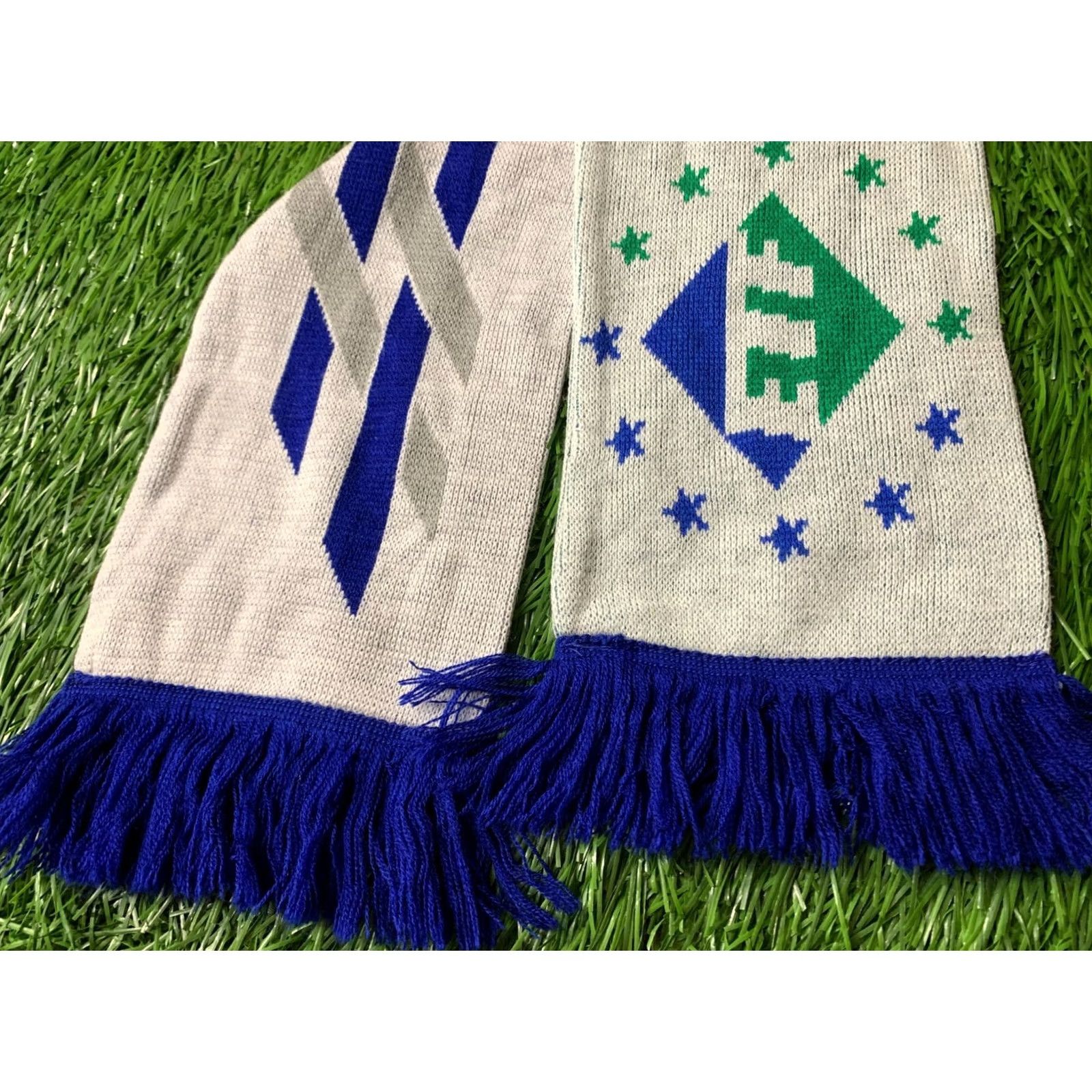 Vintage TRANSNET Official Product Scarf Men One Size White Blue Size ONE SIZE - 3 Thumbnail