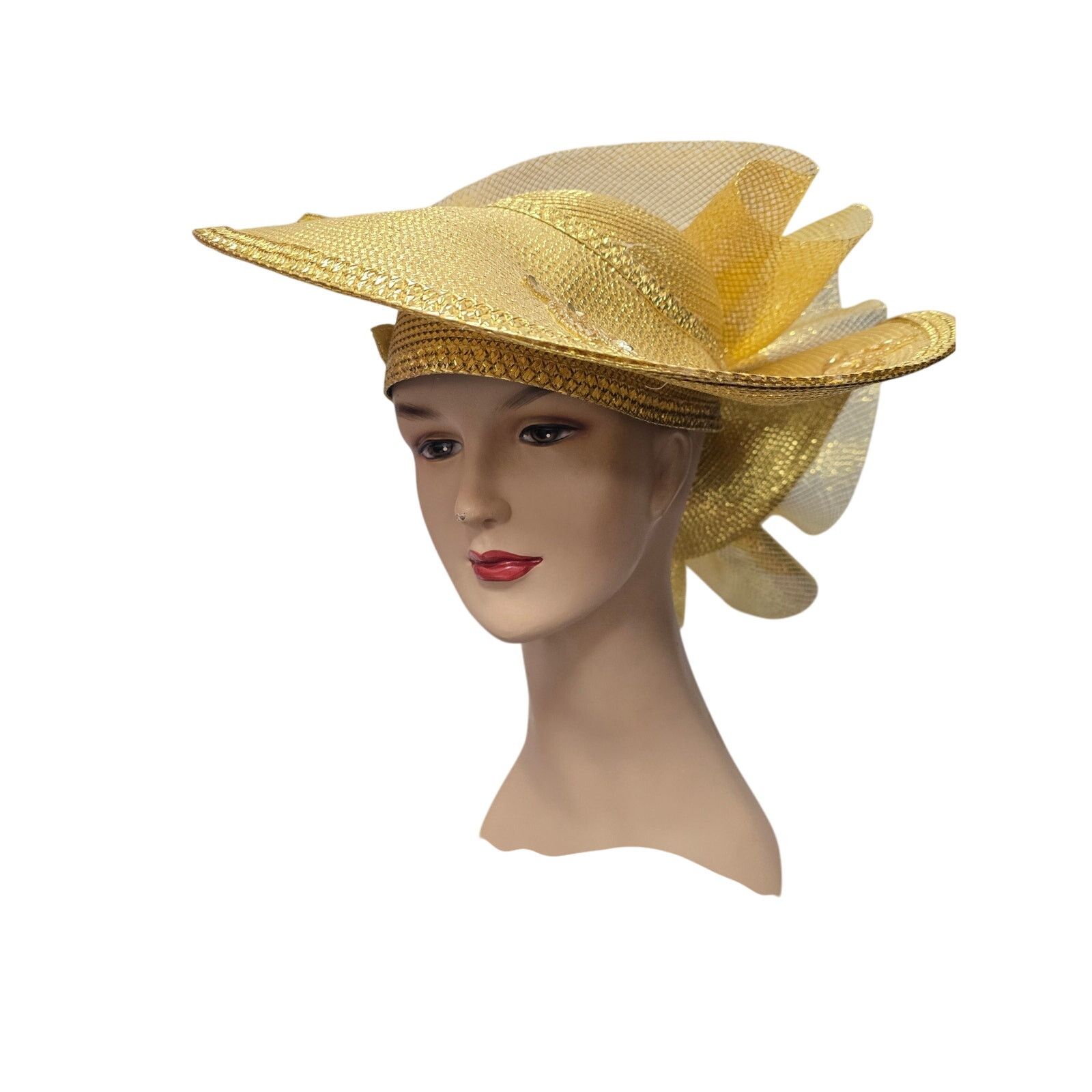 Other Gold Avant Garde Couture Hat, 22 inches Size ONE SIZE - 1 Thumbnail