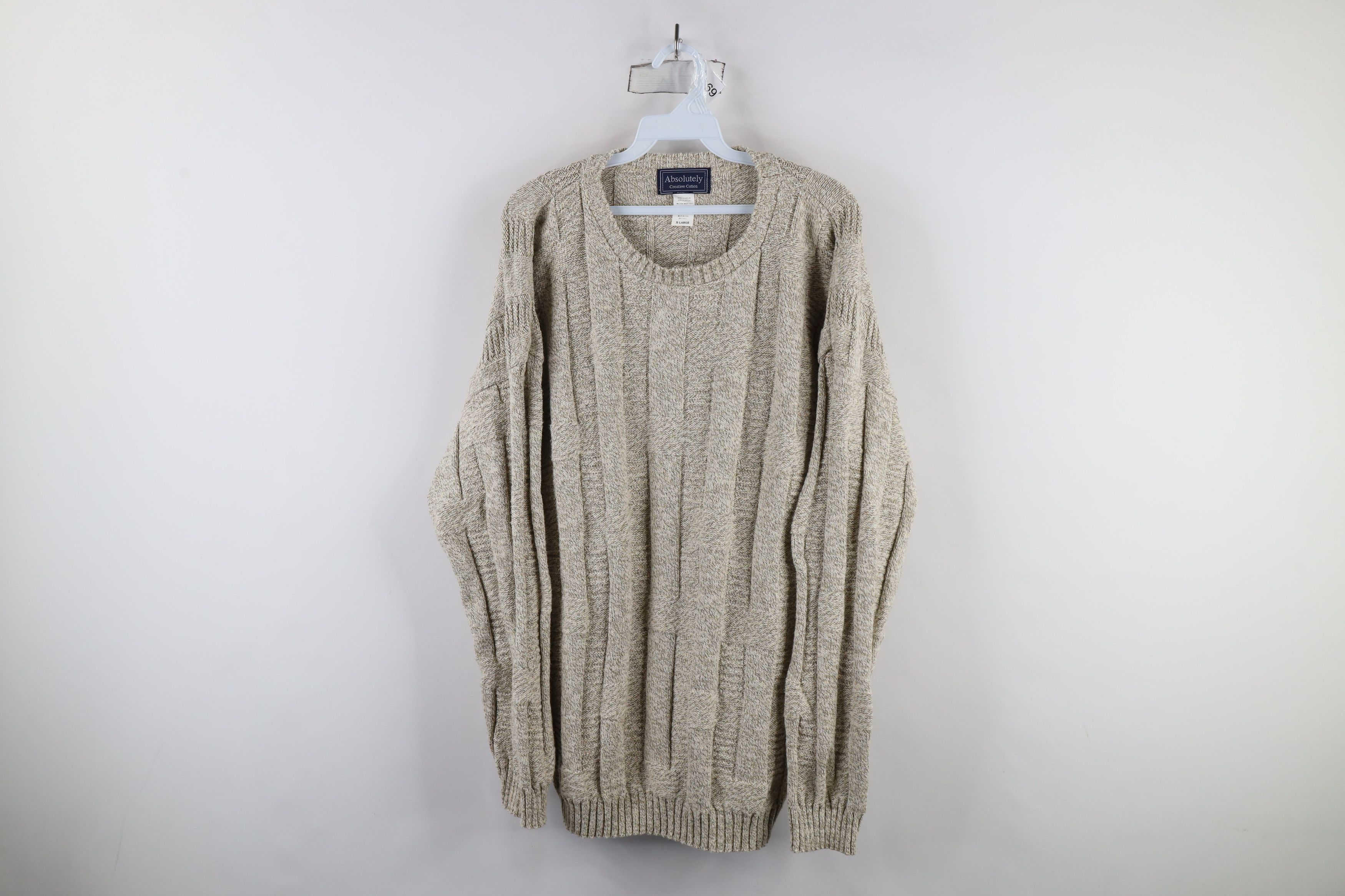 Vintage Vintage 90s Streetwear Cross Weave Knit Dad Sweater USA Size US XL / EU 56 / 4 - 1 Thumbnail