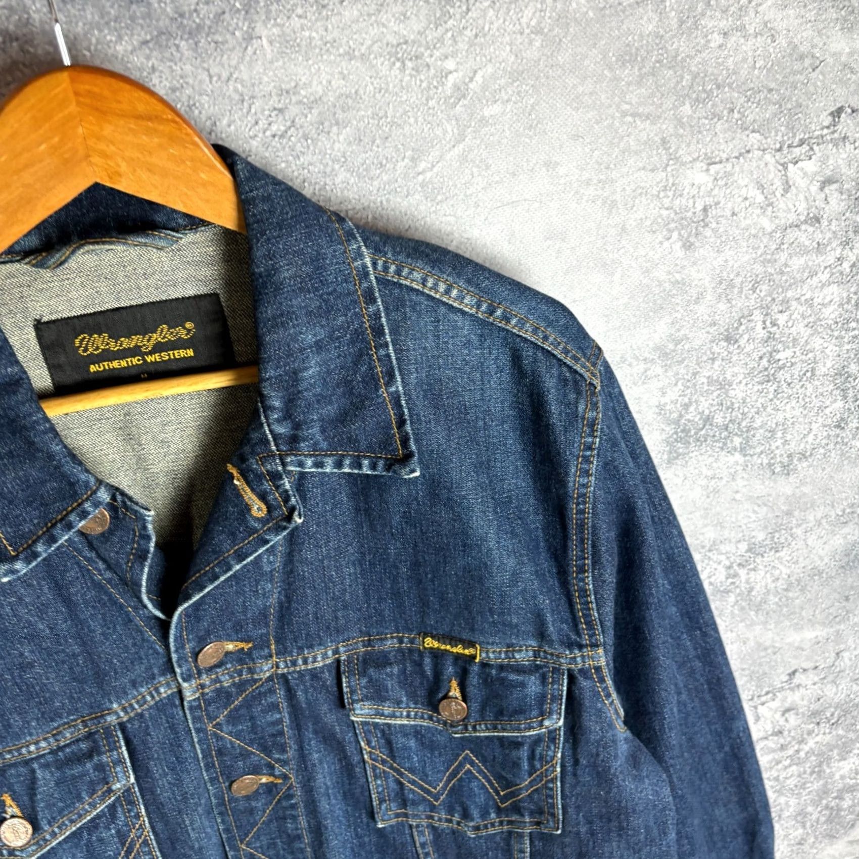 Wrangler Wrangler Denim Jacket Men Blue Cotton Size M Size US M / EU 48-50 / 2 - 4 Thumbnail