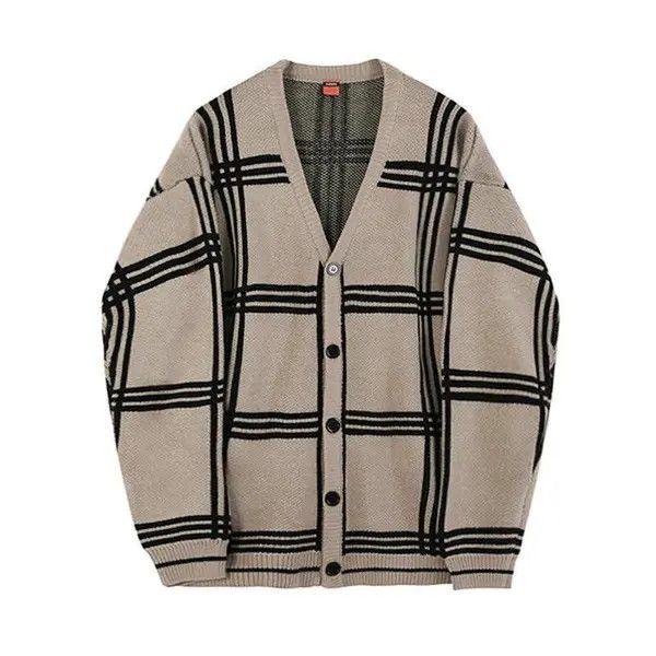 VIBE Flannel Beige Cardigan Sweater Size US M / EU 48-50 / 2 - 4 Thumbnail