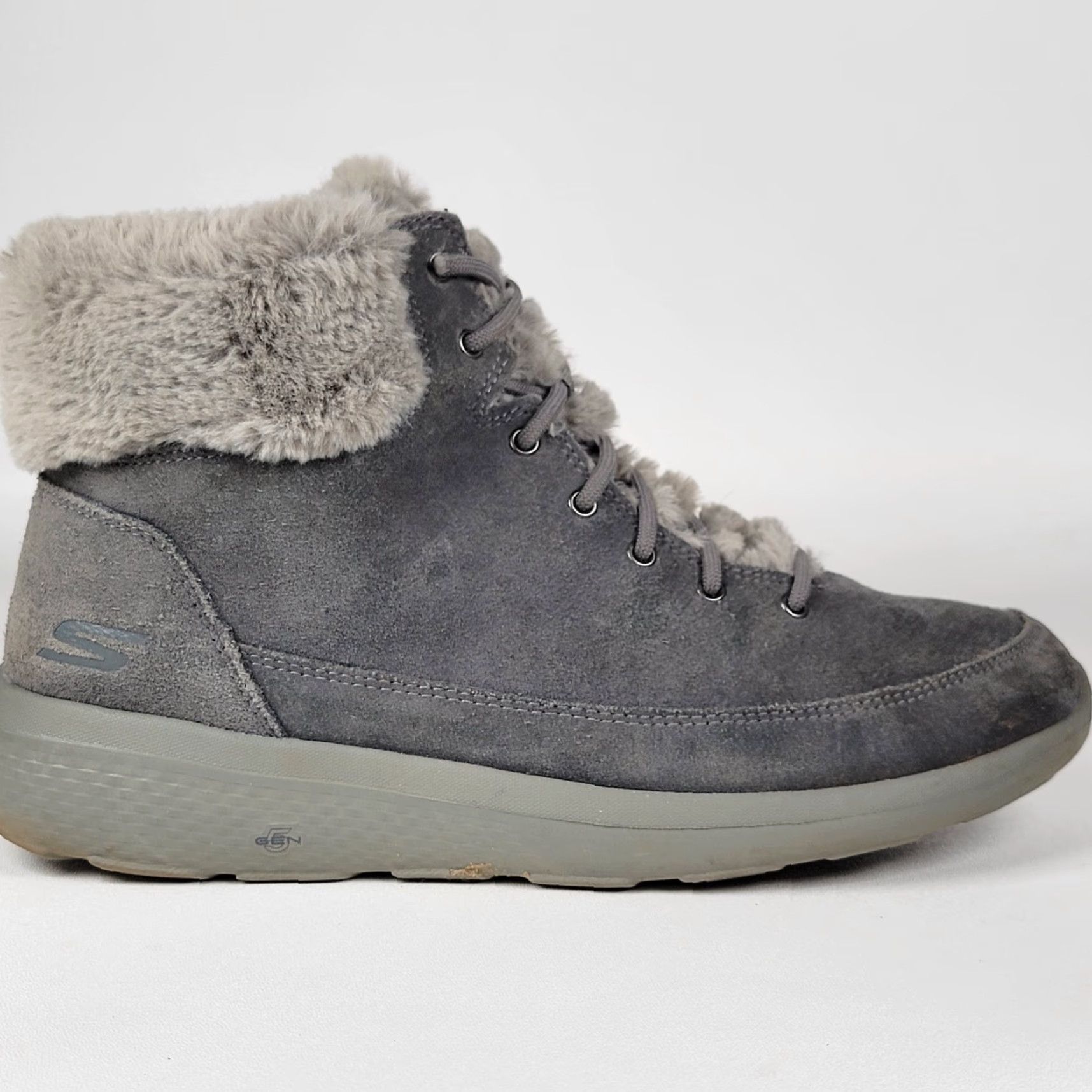 SKECHERS Skechers Women's On The Go Glacial Ultra Cozy Boots Gray Size 11 US 41 EU Size US 11 / IT 41 - 3 Thumbnail