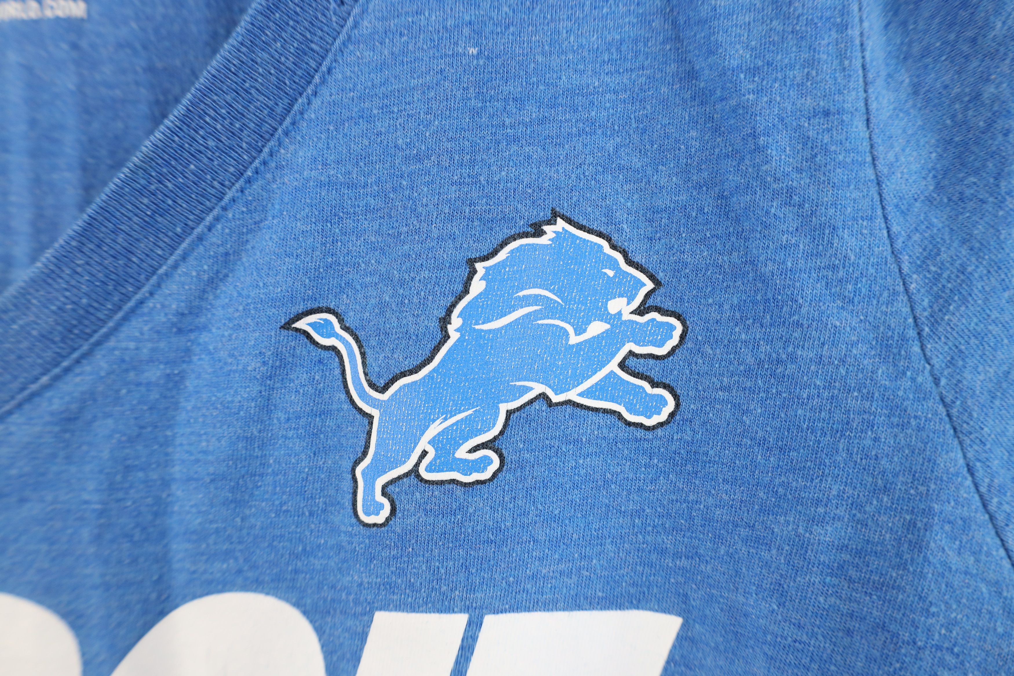 Nike Nike Athletic Cut Detroit Lions Football V-Neck T-Shirt Blue Size L / US 10 / IT 46 - 5 Thumbnail