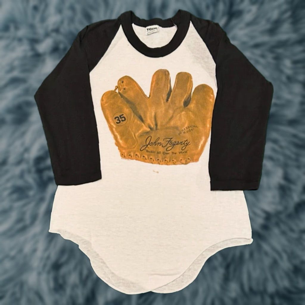 Vintage VINTAGE John Fogerty Rockin All Over The World Raglan Shirt S 80s White Mens T-Shirt Music 1980s VTG Rock Size US S / EU 44-46 / 1 - 1 Thumbnail