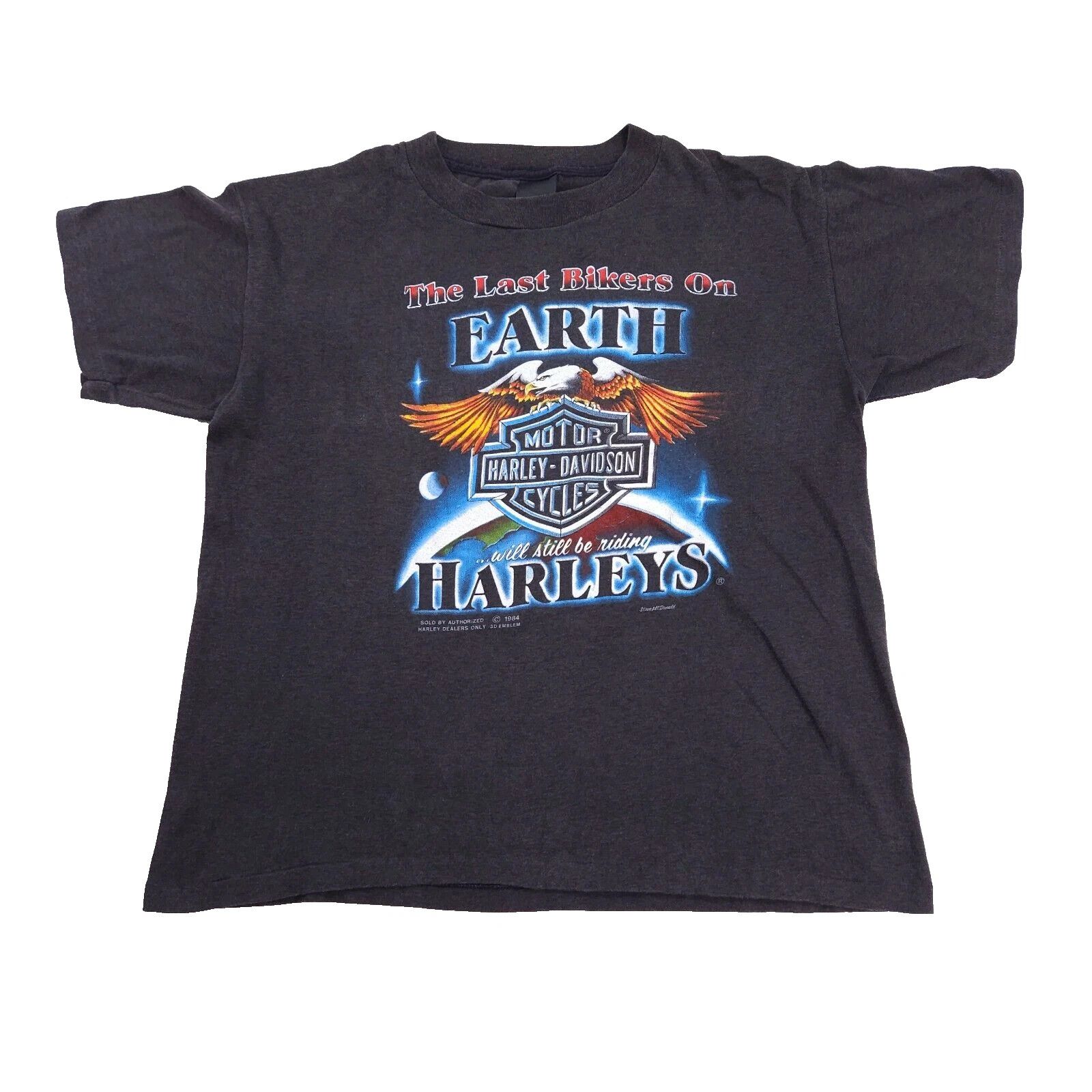 Harley Davidson 1984 Harley Davidson 3D Emblem Last Bikers On Earth Shirt Size US L / EU 52-54 / 3 - 1 Thumbnail