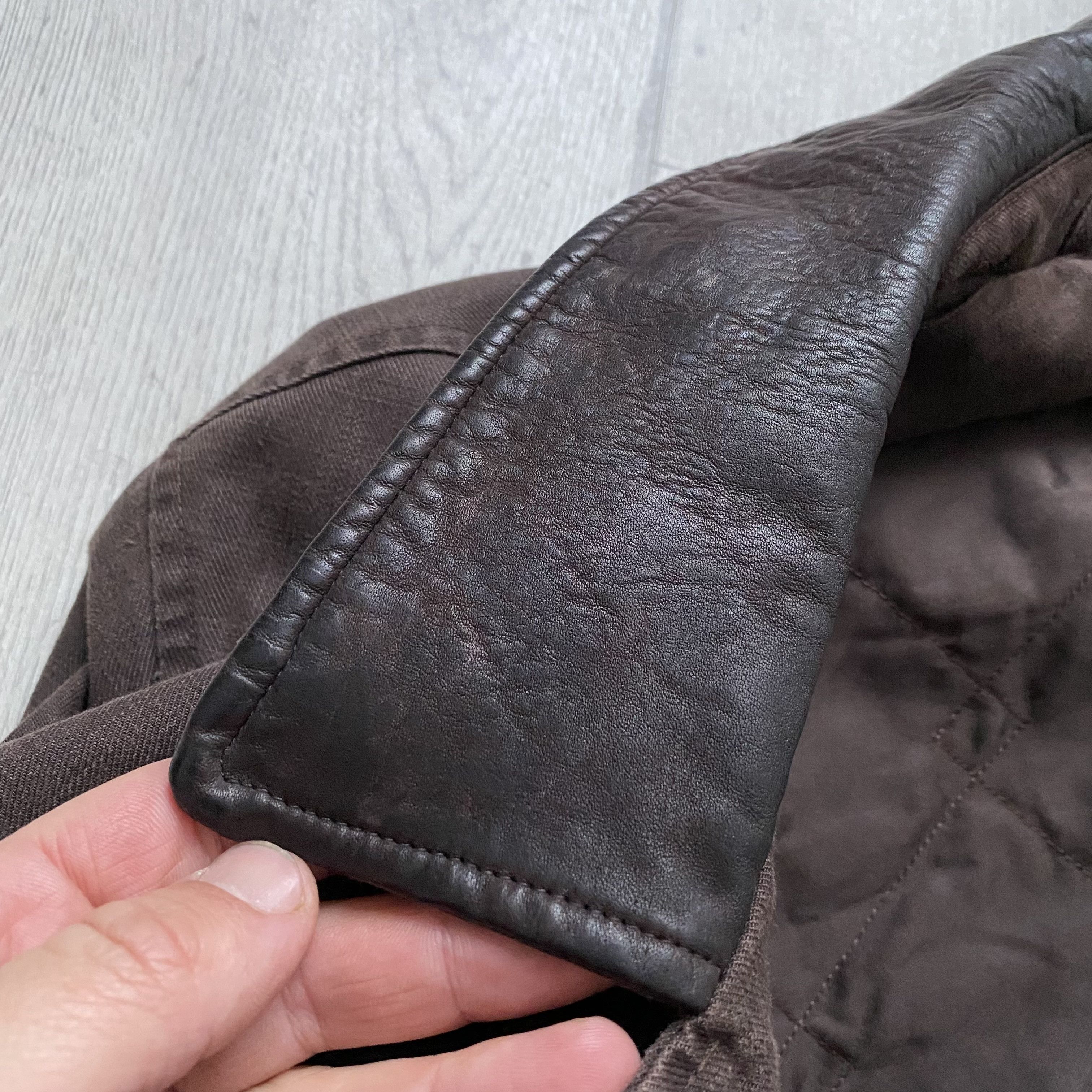 Marlboro Classics Marlboro style Vintage 90s denim coat jacket Leather neck Size US M / EU 48-50 / 2 - 8 Thumbnail