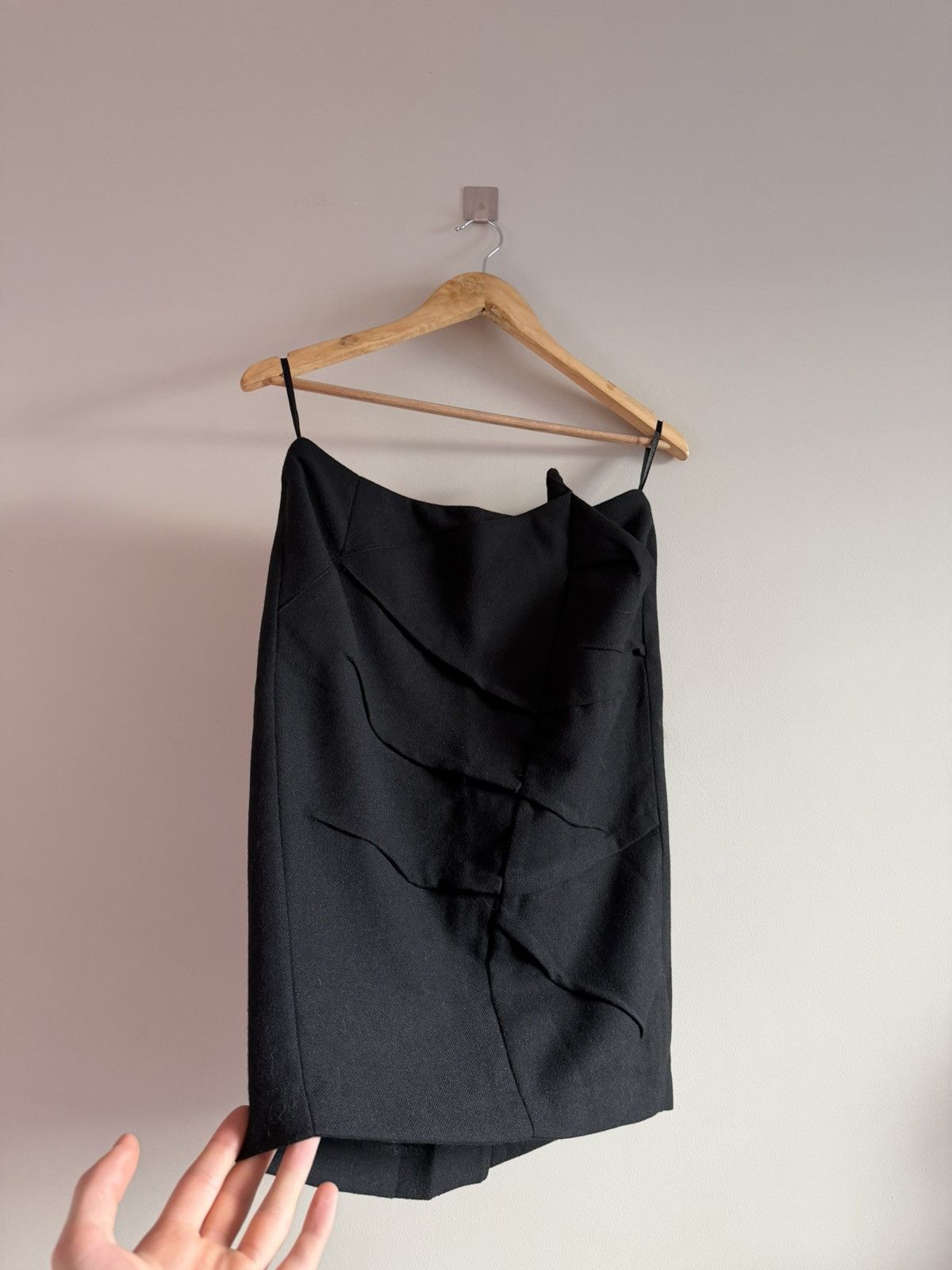 agnes b. agnes b. Black Asymmetric Panel Skirt Size 28" / US 6 / IT 42 - 2 Thumbnail
