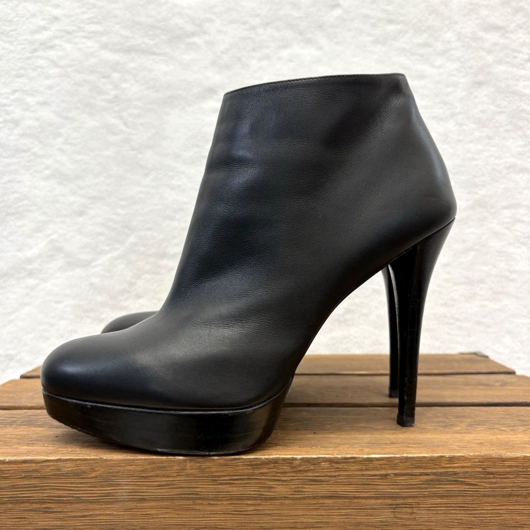 Stuart Weitzman Stuart Weitzman Boots Womens Black Ankle Napa Leather Platform Gran Booties Size US 10 / IT 40 - 4 Thumbnail