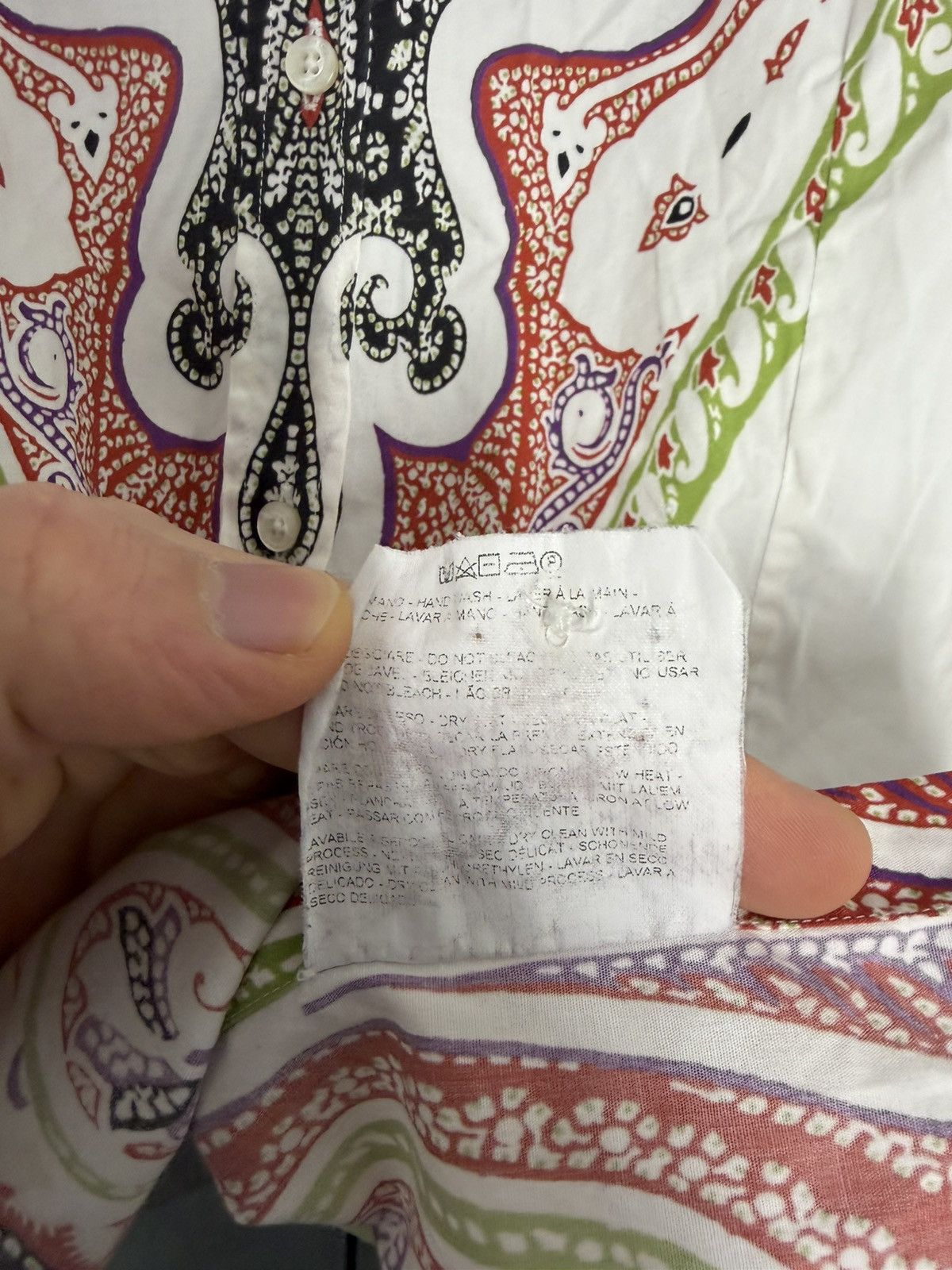 Etro Etro Overprinted Cotton Shirt Buttons Up Size US M / EU 48-50 / 2 - 8 Thumbnail