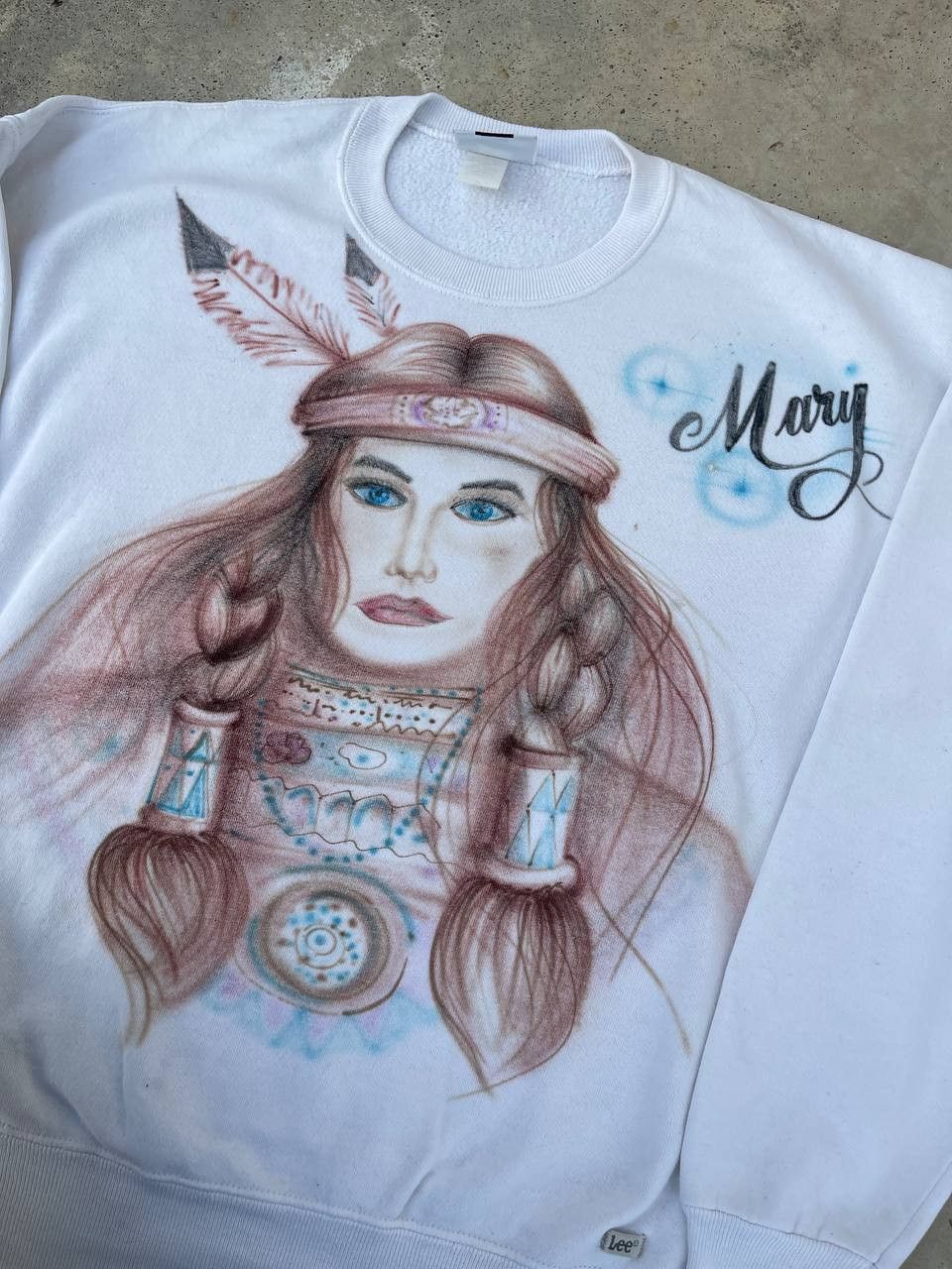 Band Tees RARE Vintage men’s Sweatshirt VIRGIN MARY Airbrush Size US XXL / EU 58 / 5 - 2 Thumbnail