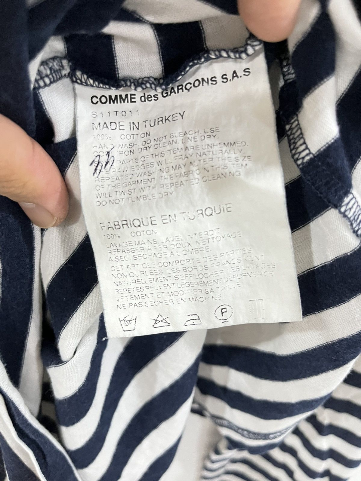 Comme des Garcons Comme Des Garcon Stripe Long Sleeve T shirt Size M / US 6-8 / IT 42-44 - 8 Thumbnail