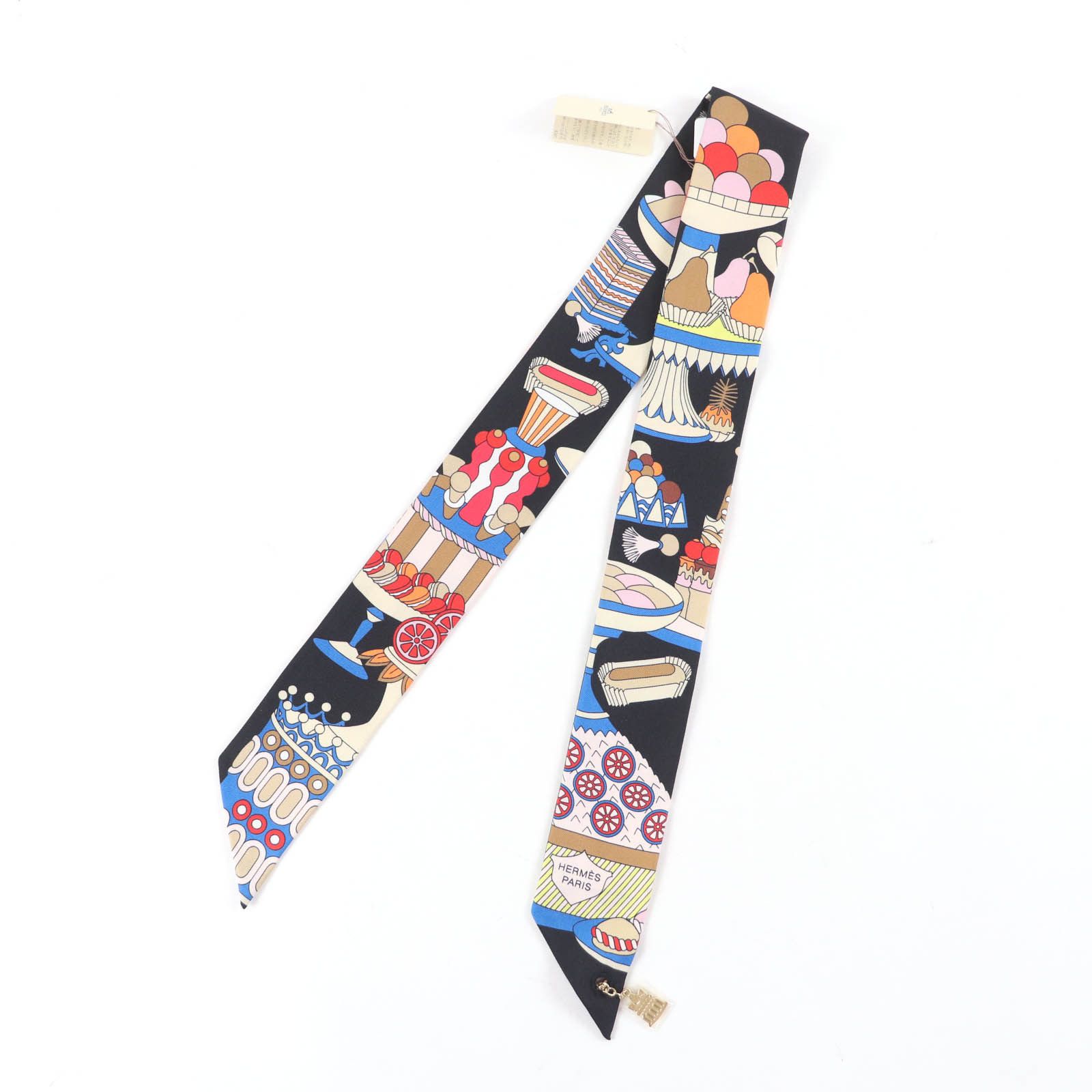 Hermes Hermès La Patisserie Francaise Twilly Charms Silk Scarf Textile Scarf DUTY FREE for USA
