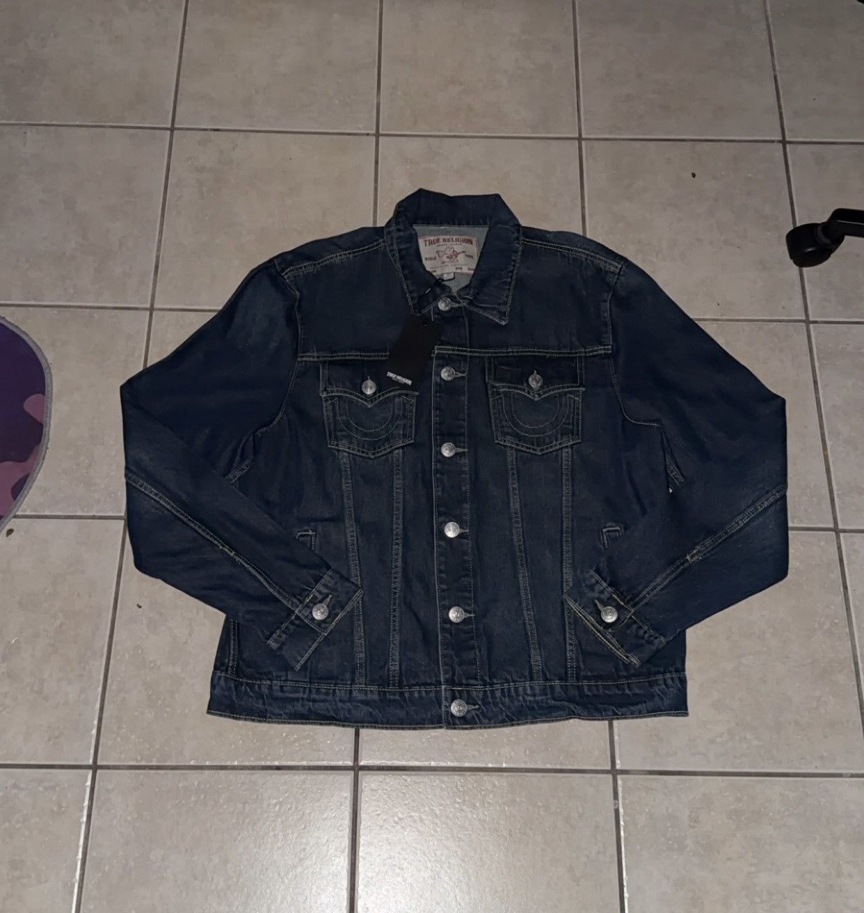 True Religion Men's TRUE RELIGION Denim JACKET Jeans XL New without tags Size US XL / EU 56 / 4 - 1 Thumbnail