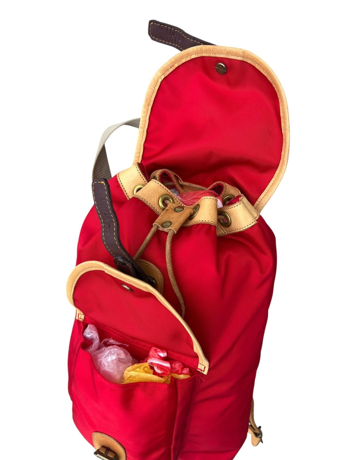 Porter Vintage Porter by Yoshida Red Nylon Leather Backpack Bag Size ONE SIZE - 20 Thumbnail