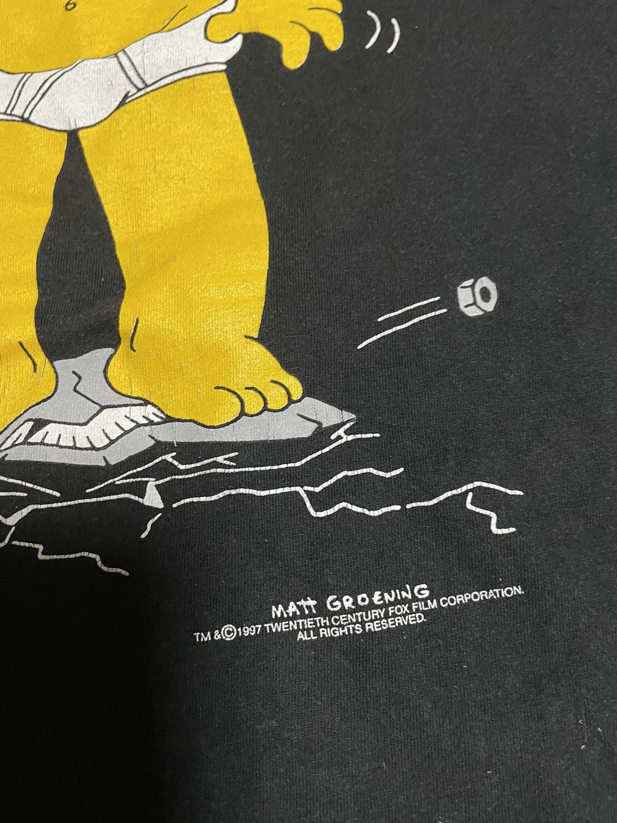 Hanes × Vintage Vintage Simpsons t shirt 1997 homer d’oh 90s Size US L / EU 52-54 / 3 - 3 Thumbnail