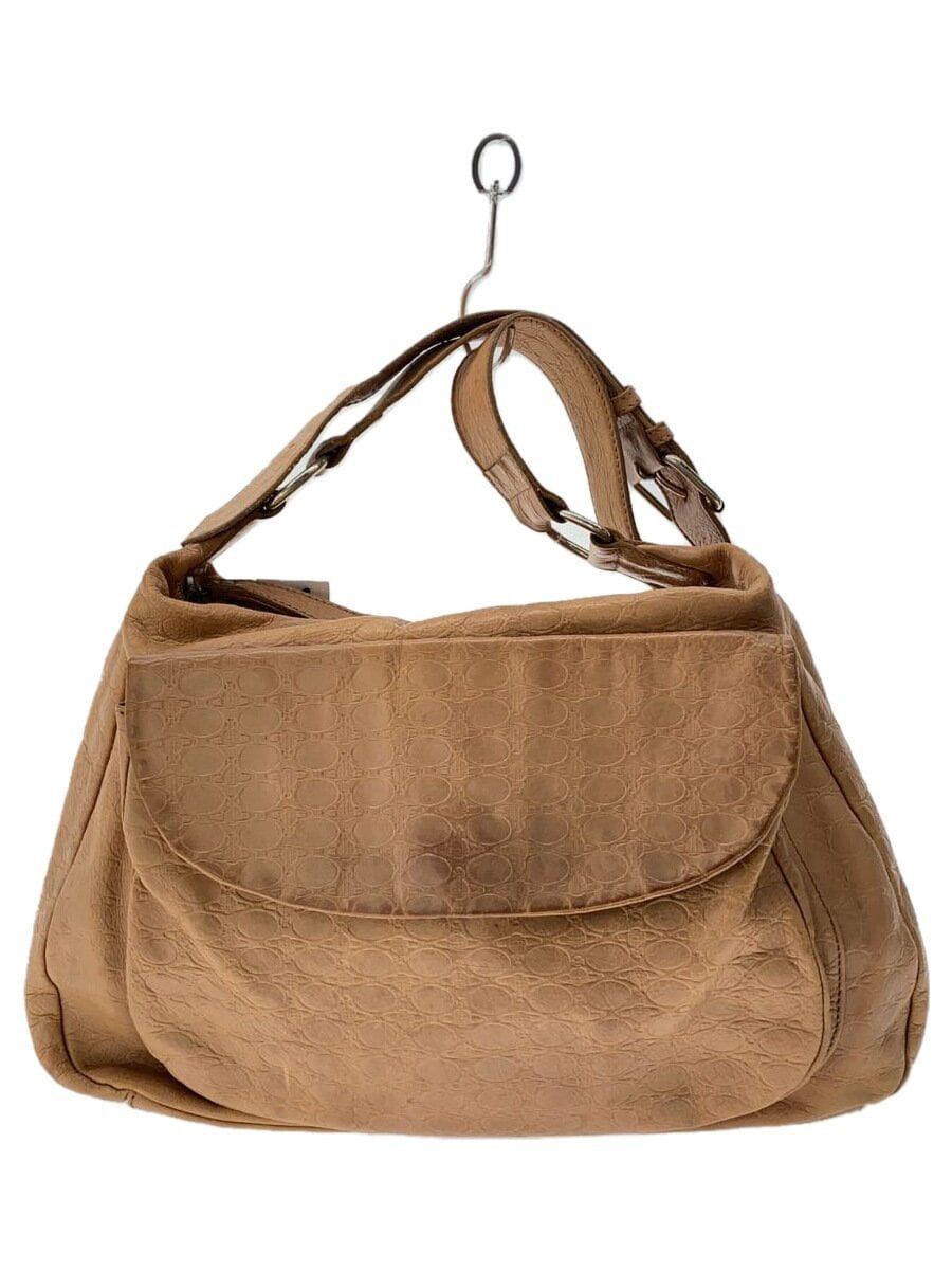 Vivienne Westwood Orb Leather Shoulder Bag in Beige, Men's
