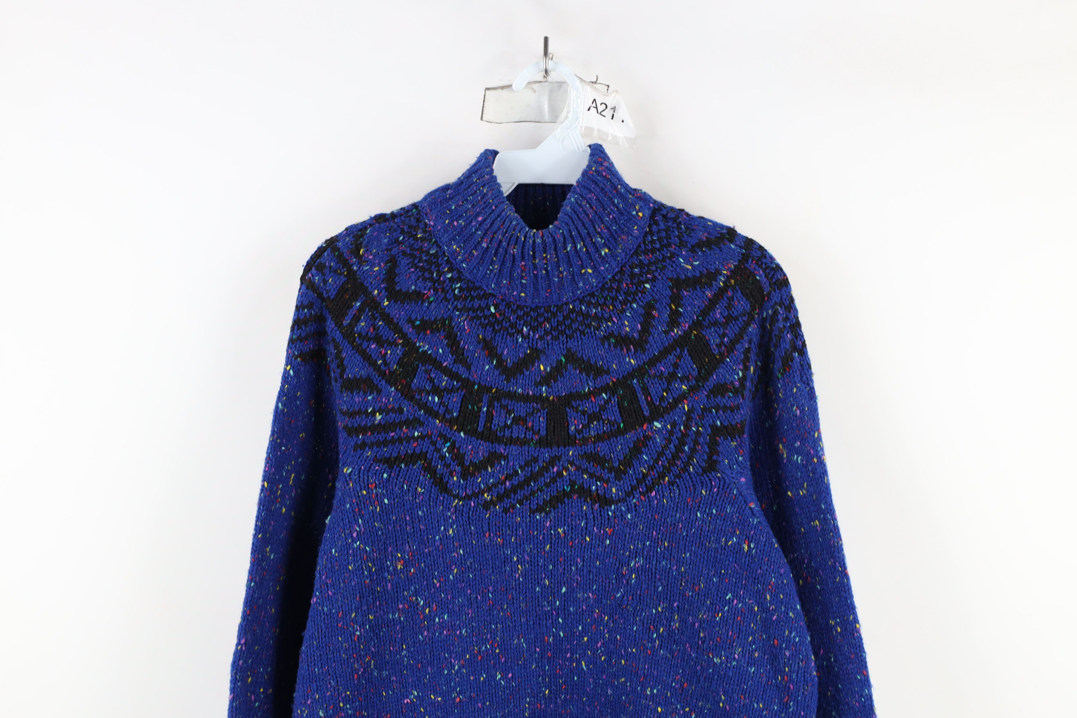 Vintage Vintage 90s Streetwear Fair Isle Wool Blend Knit Sweater Size L / US 10 / IT 46 - 2 Thumbnail