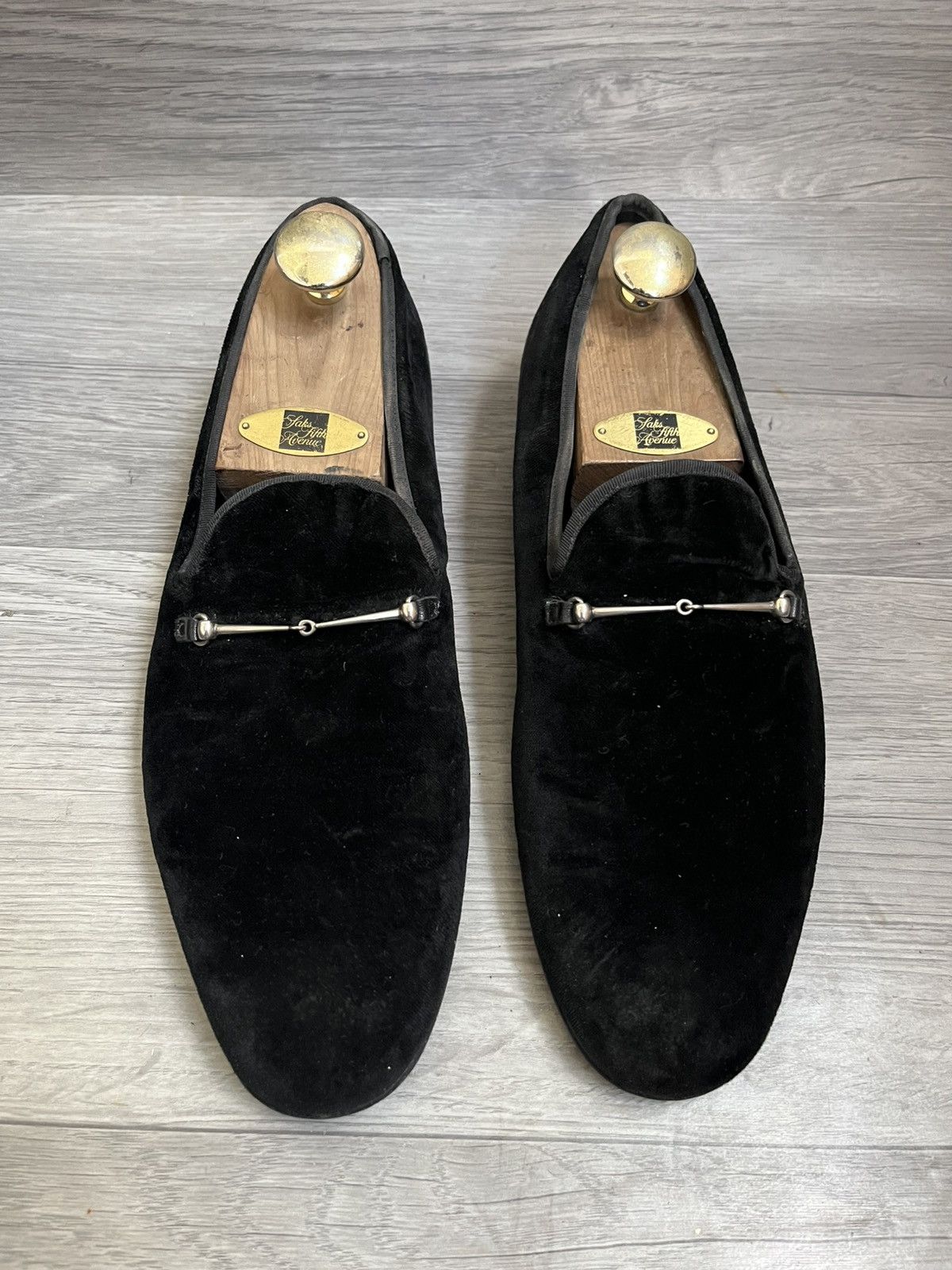 Gucci Gucci horsebit velvet black leather slip on loafers uk 9 Size US 10 / EU 43 - 2 Thumbnail