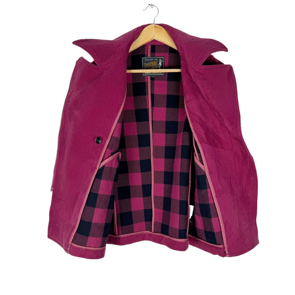 Hysteric Glamour ⚡️HYSTERIC GLAMOUR DOUBLE COLLAR ZIPPER JACKET Size S / US 4 / IT 40 - 8 Thumbnail