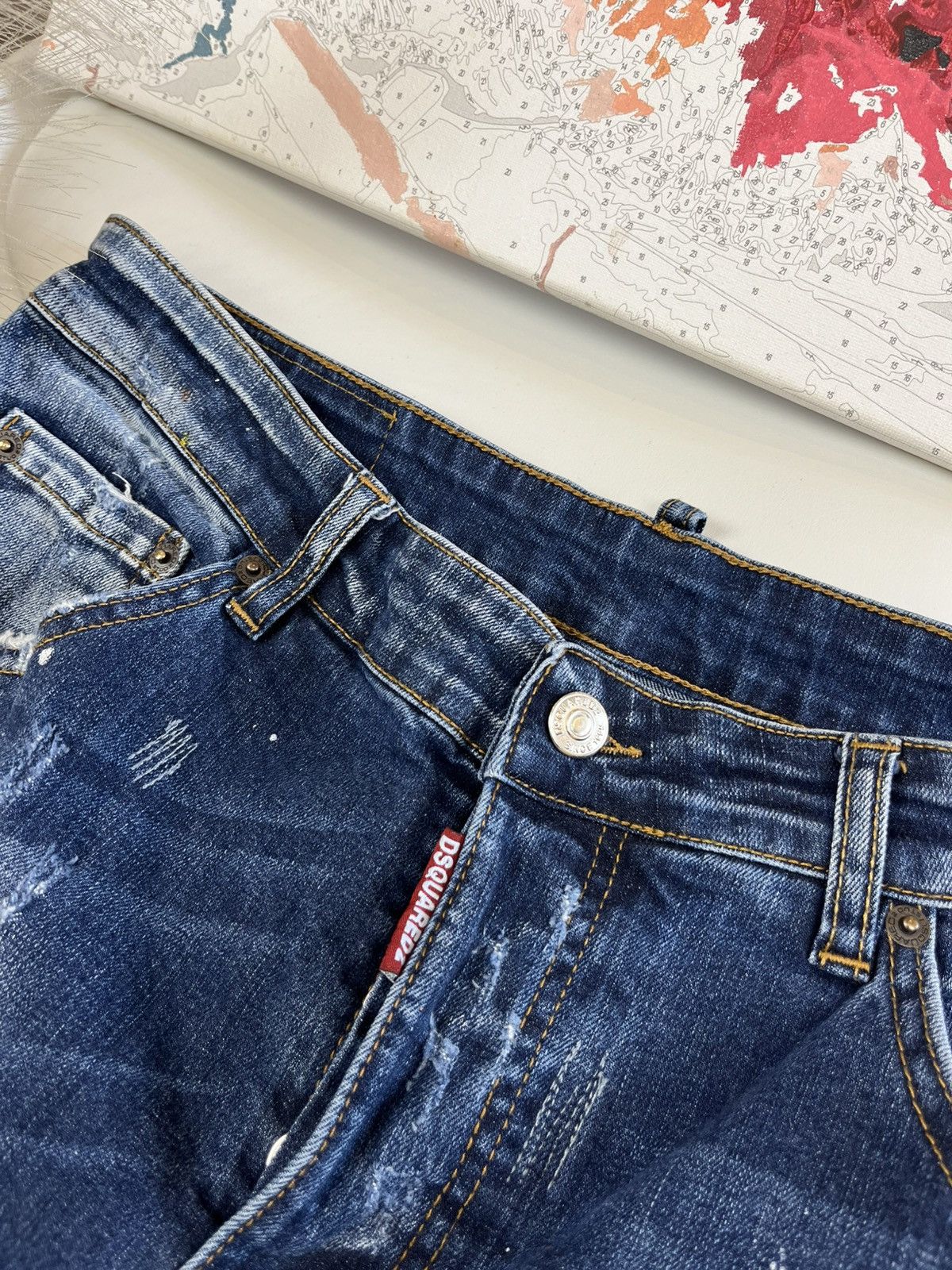 Dsquared2 Dsquared2 Jeans Blue Distressed Denim Slim Fit Jeans Size 46 Size US 30 / EU 46 - 4 Thumbnail