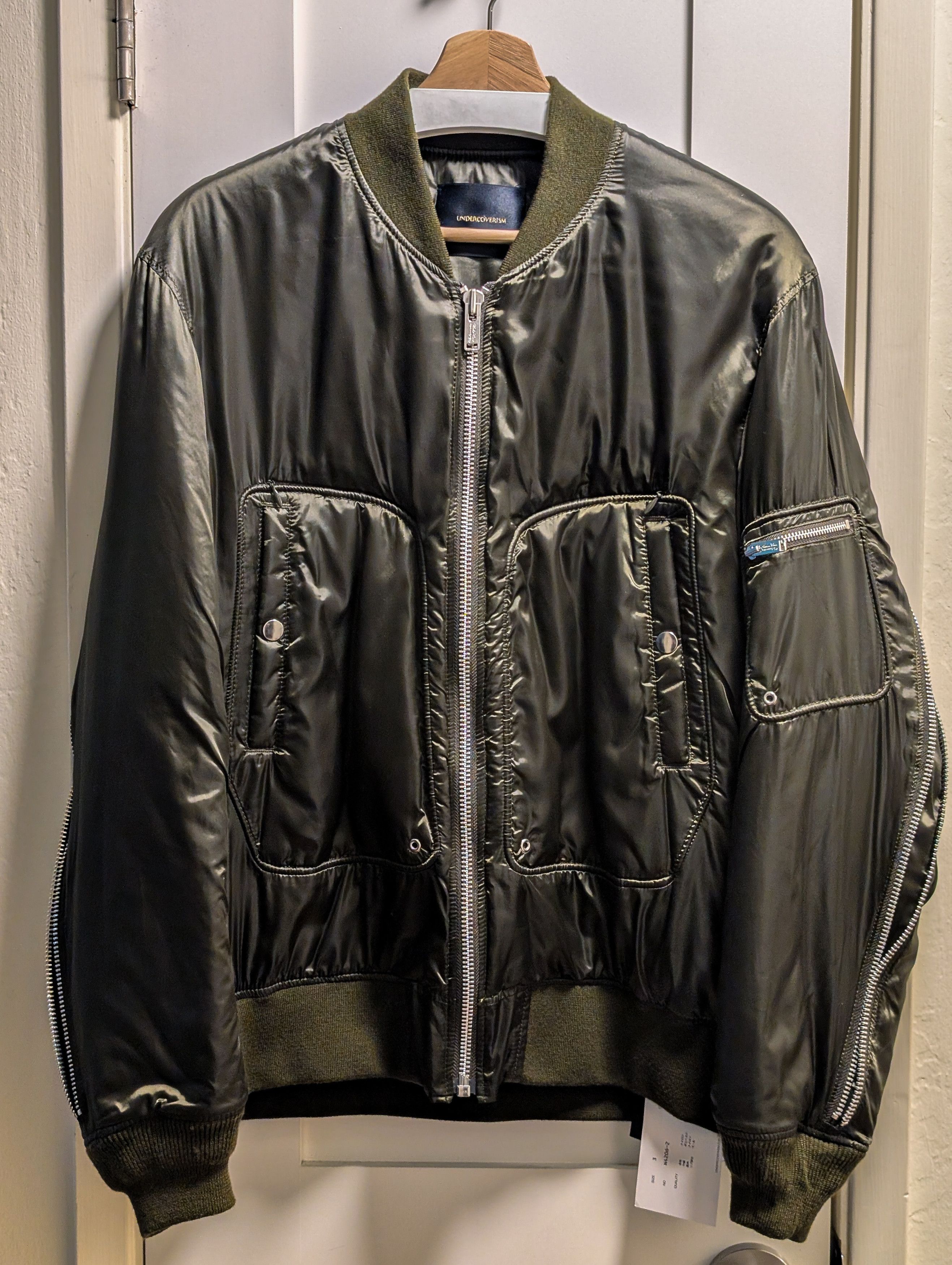 Undercover AW14 "Cold Blood" Back Zip Bomber - Olive Size 3 Size US L / EU 52-54 / 3 - 1 Thumbnail