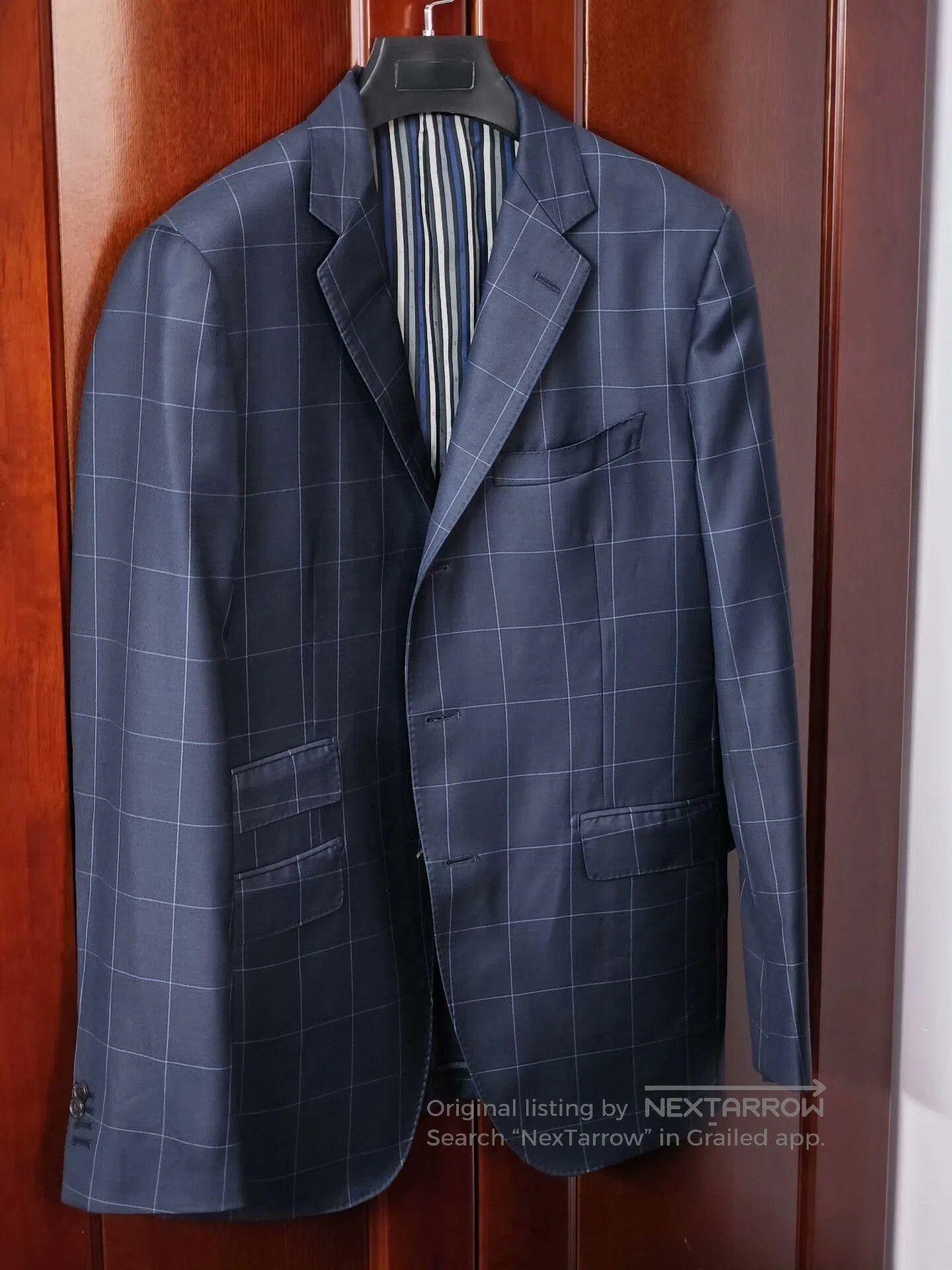 Japanese Brand Dormeuil Wool Custom Suit Jacket. Size US M / EU 48-50 / 2 - 1 Thumbnail