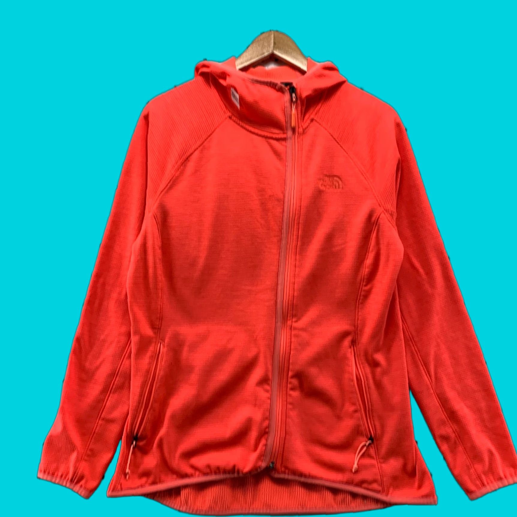 The North Face VINTAGE The North Face Active Hooded Jacket Womens Large Pink Orange Full Zip & 20.5x27.5 Size L / US 10 / IT 46 - 1 Thumbnail