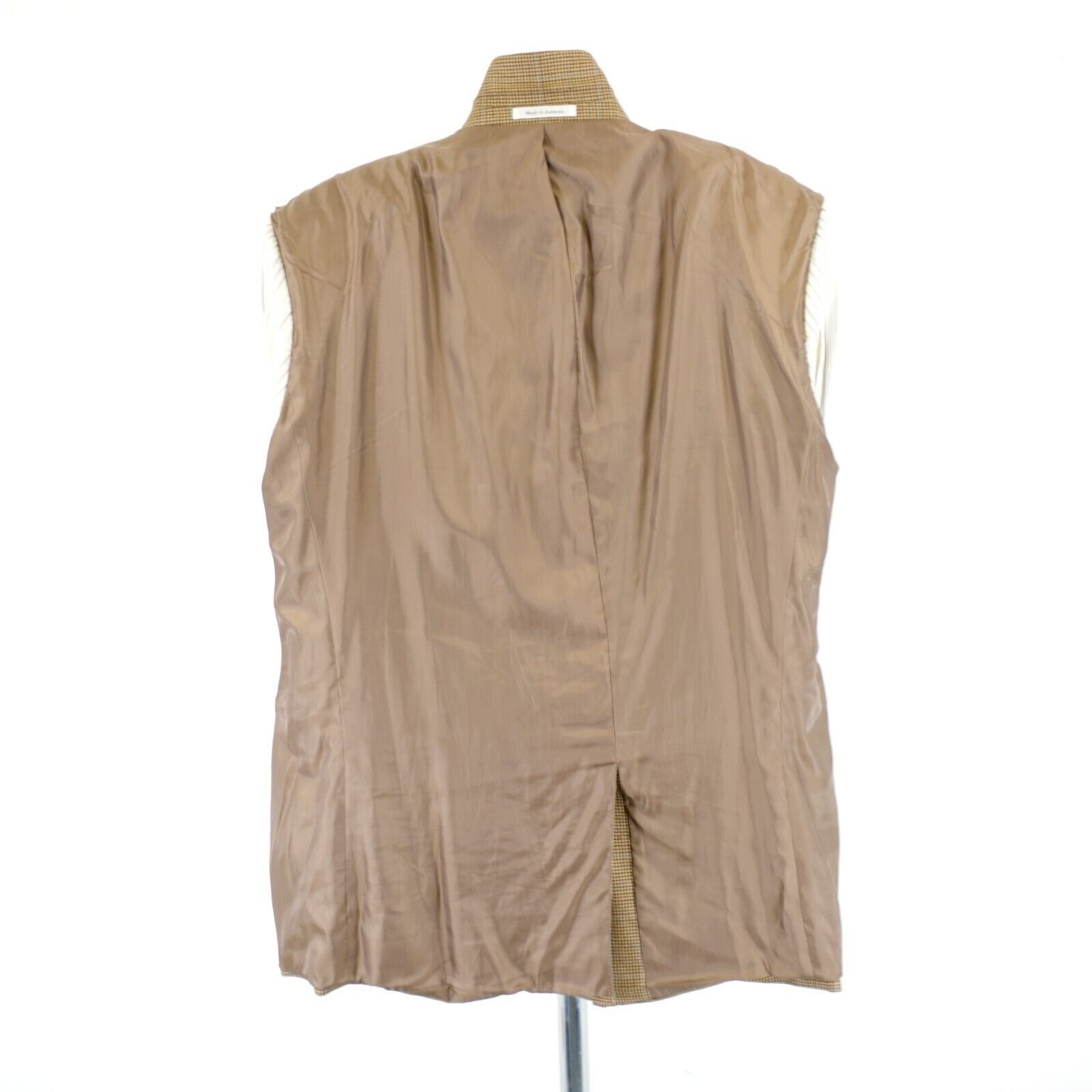 Lauren Ralph Lauren Lauren Ralph Lauren Wool Silk Brown Tan Hounstooth W/ Blue W Size 48L - 12 Thumbnail