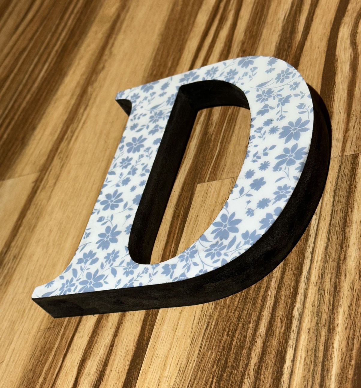 Other Blue Floral Decorative Letter D Size ONE SIZE - 5 Thumbnail