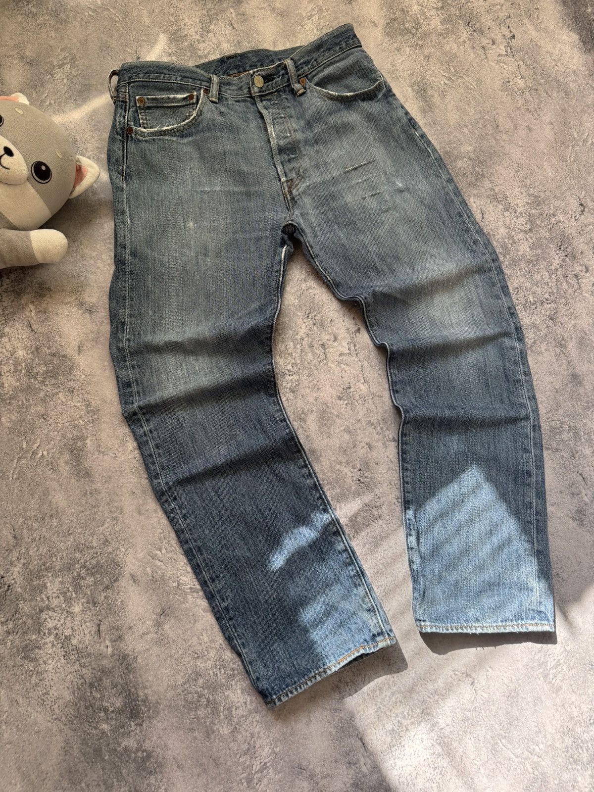 Levi's Levis 501 Distressed Jeans 33x30 Size US 33 - 2 Thumbnail