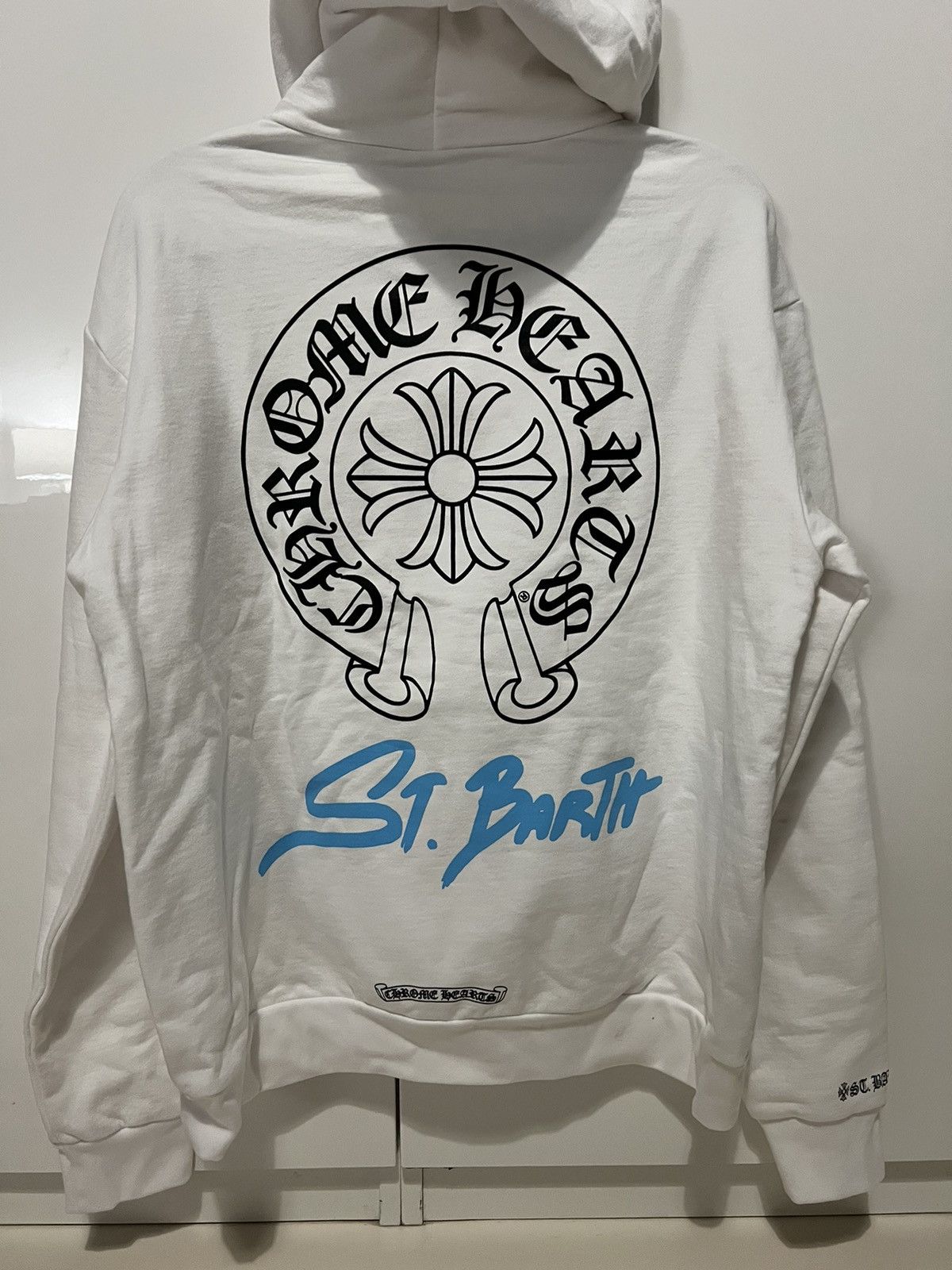 image of St Barths Exclusive Chrome Hearts Hoodie White, Men's (Size Small)