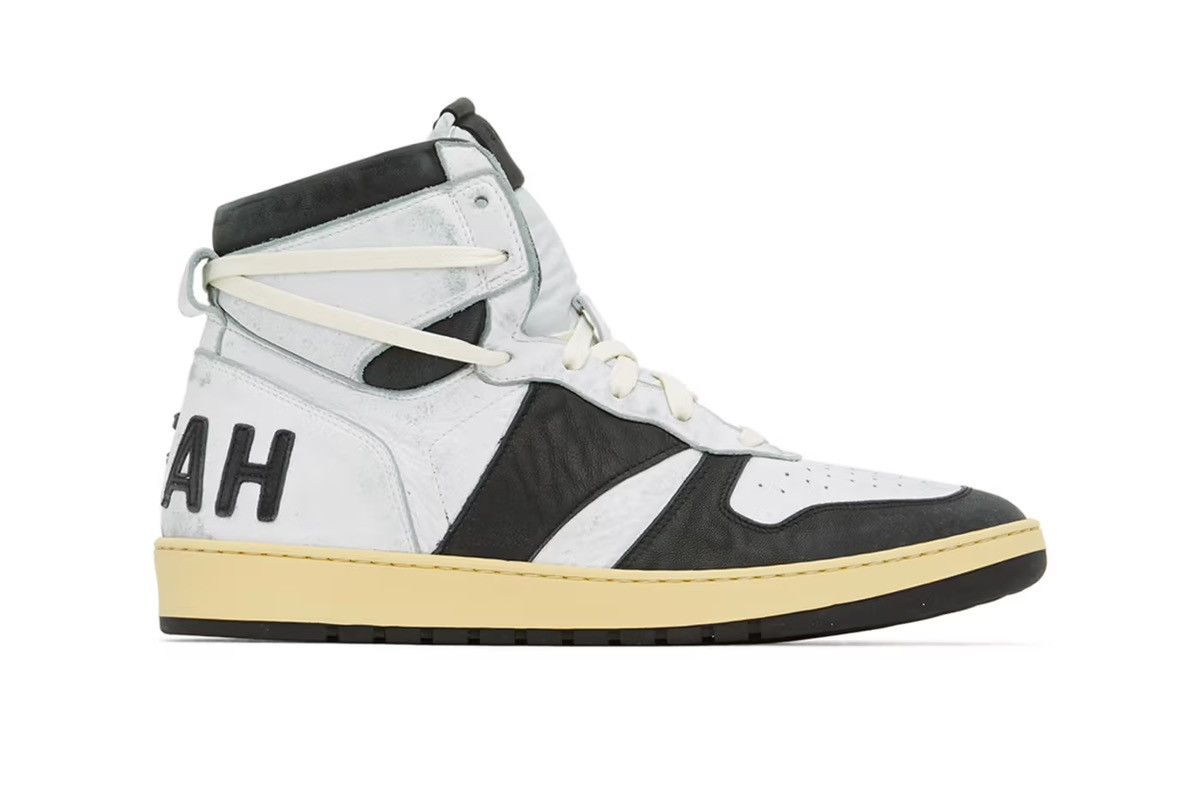 Rhude $640 HELL YEAH Rhecess Vintage Distressed Hi Sneaker Leather Size US 9 / EU 42 - 1 Thumbnail