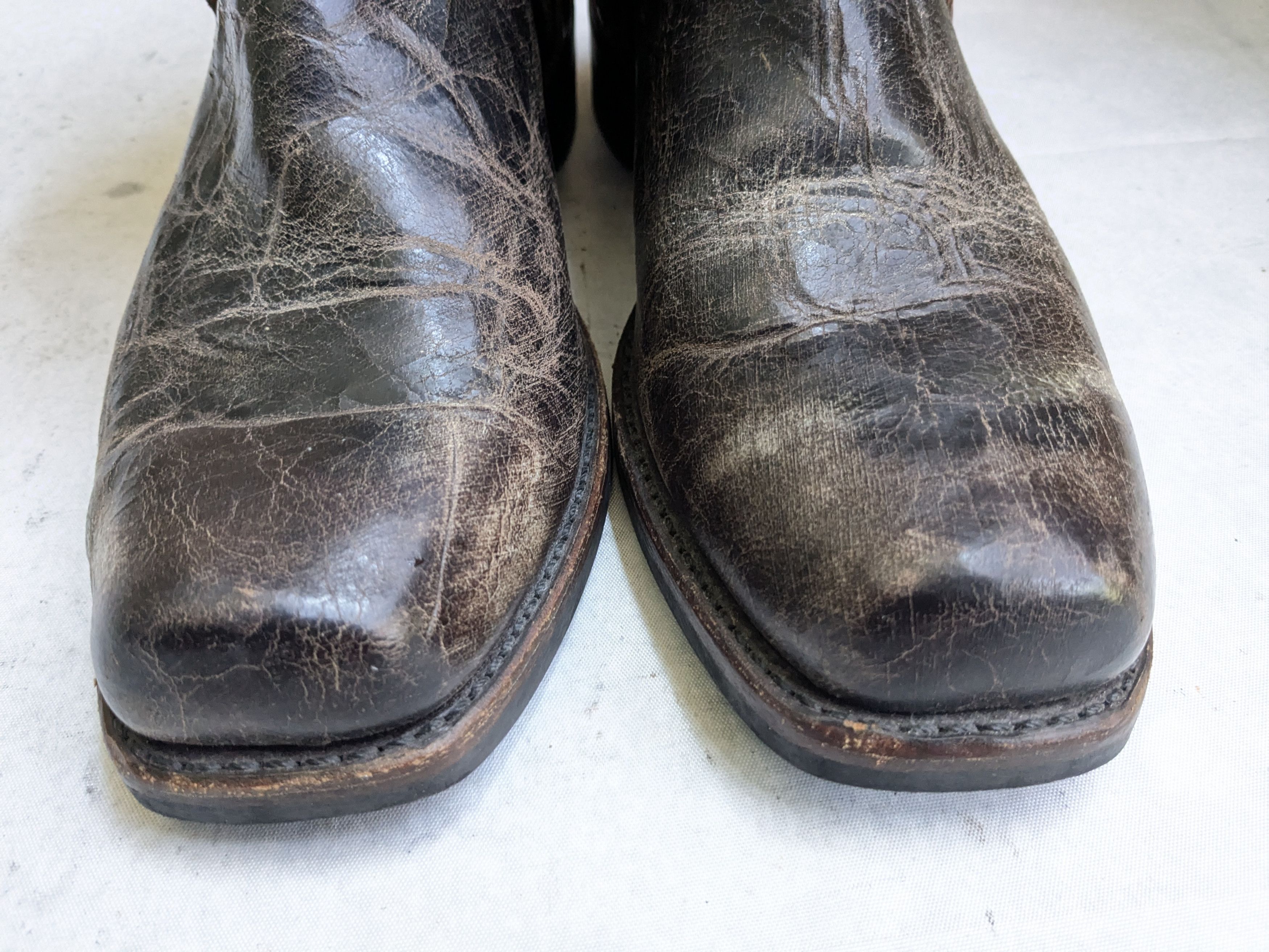 Frye Frye Harness Boots Brown Leather 12 M Leather Buckle Size US 12 / EU 45 - 5 Thumbnail